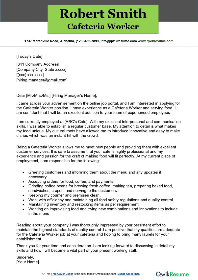 Florist Cover Letter Examples QwikResume