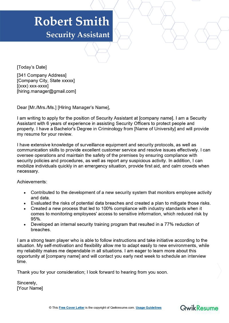 How To Write Application Letter For A Security Job Pdf Infoupdate
