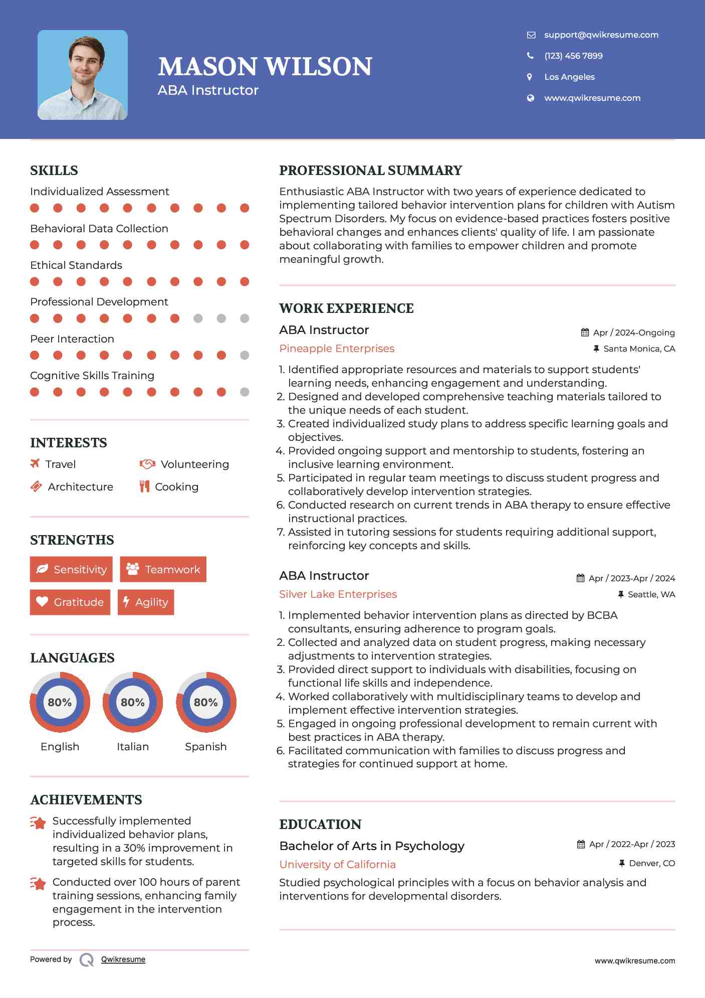 10 ABA Therapist Resume Samples - Aba Instructor 1651334465 Pdf 