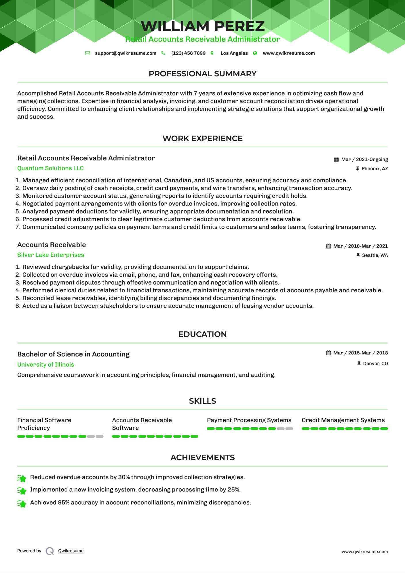 accounts receivable administrator resume samples qwikresume sharepoint knowledge base template