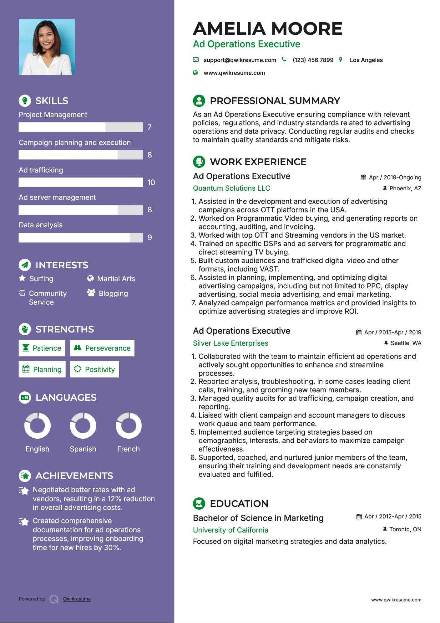  Ad Operations Executive  Resume Format