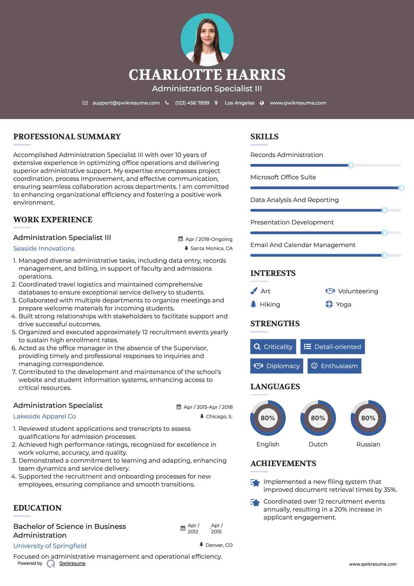 Administrative Specialist Resume - Administration Specialist 1532943713 Pdf 