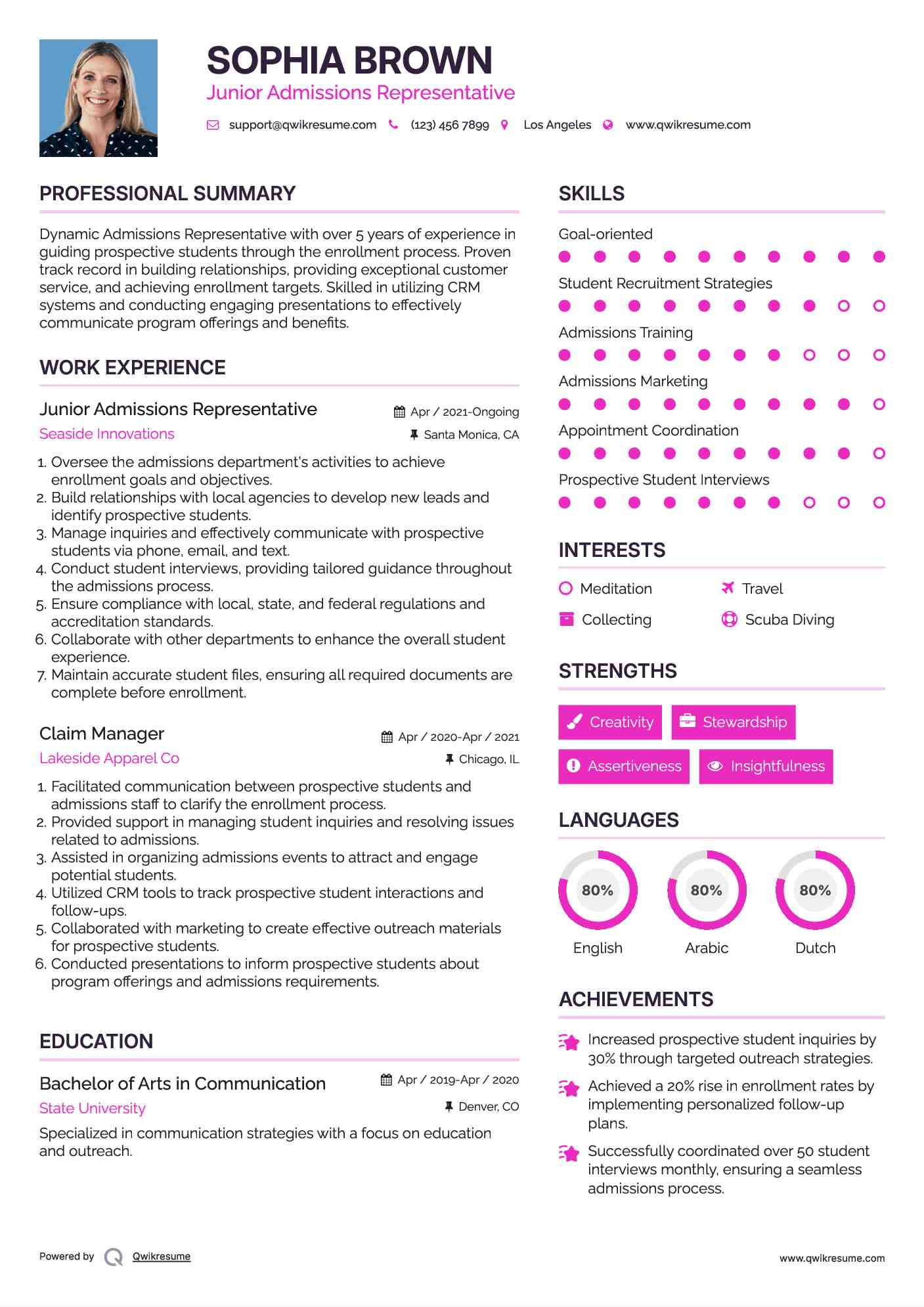 admissions representative resume samples qwikresume admissions representative resume