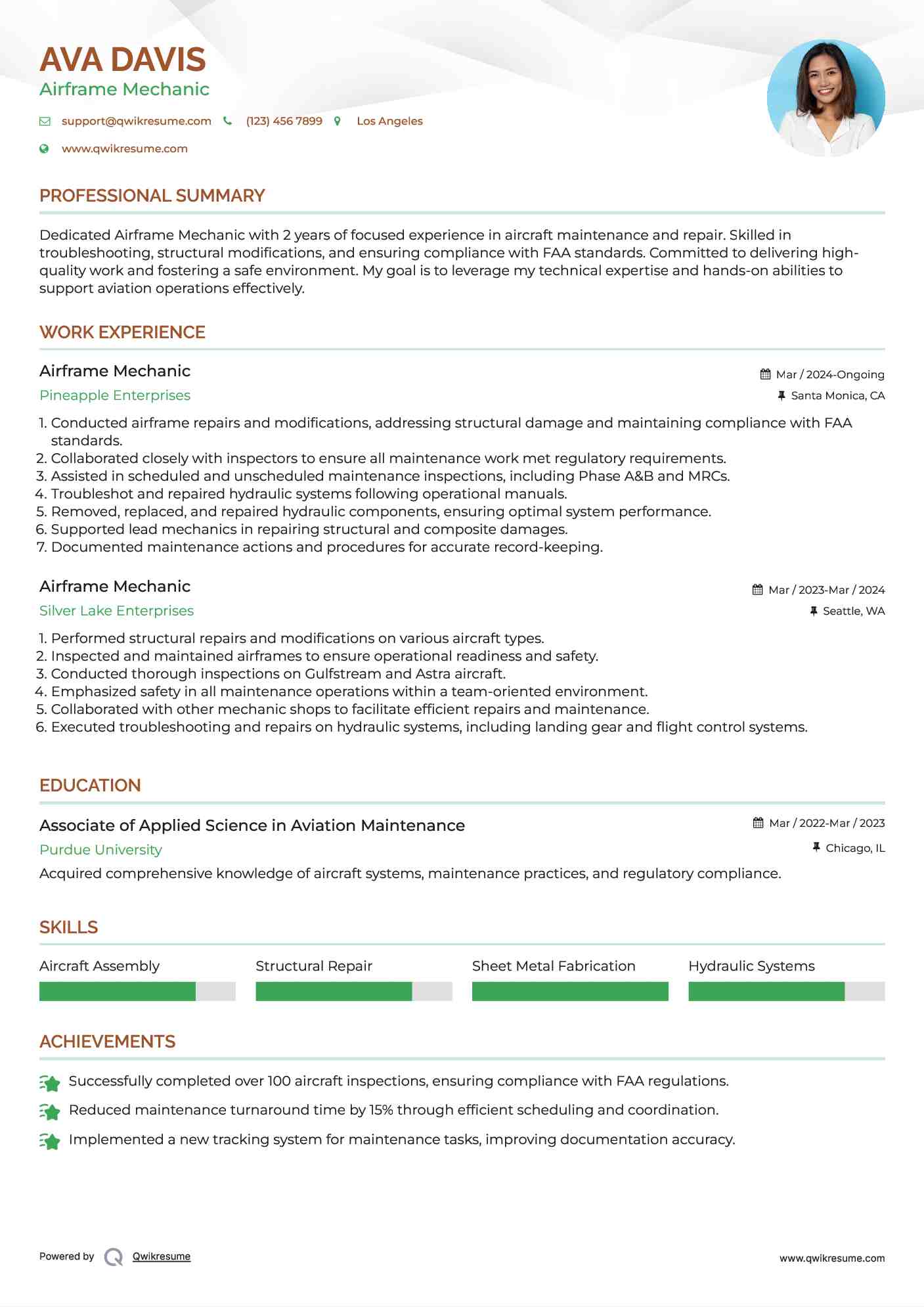 10 Airframe Mechanic Resume Samples - Airframe Mechanic 1595577586 Pdf