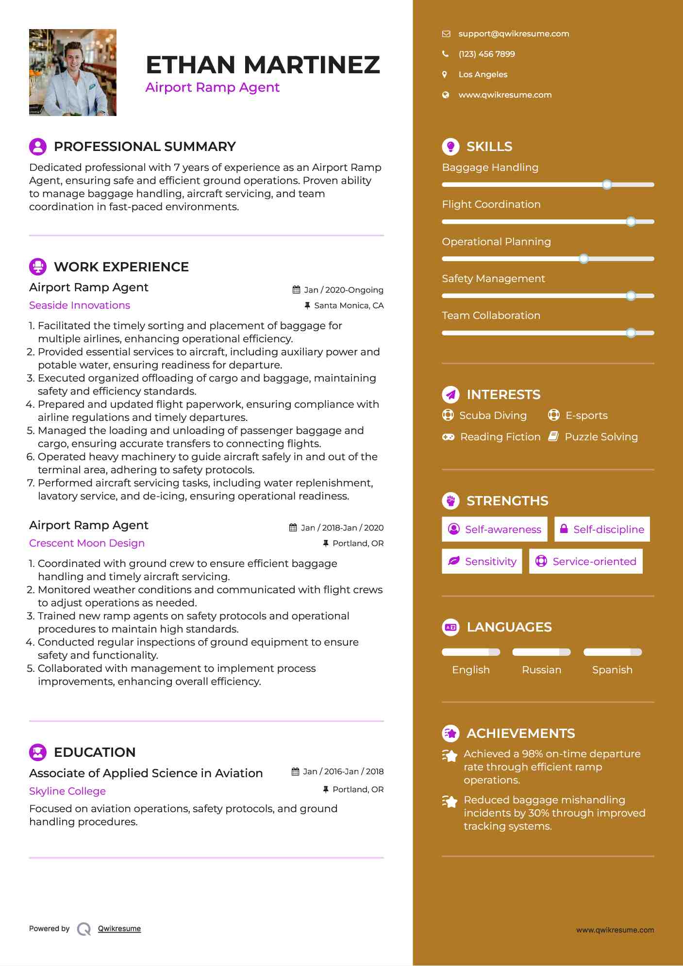 10 Airport Ramp Agent Resume Samples - Airport Ramp Agent 1630428681 Pdf 