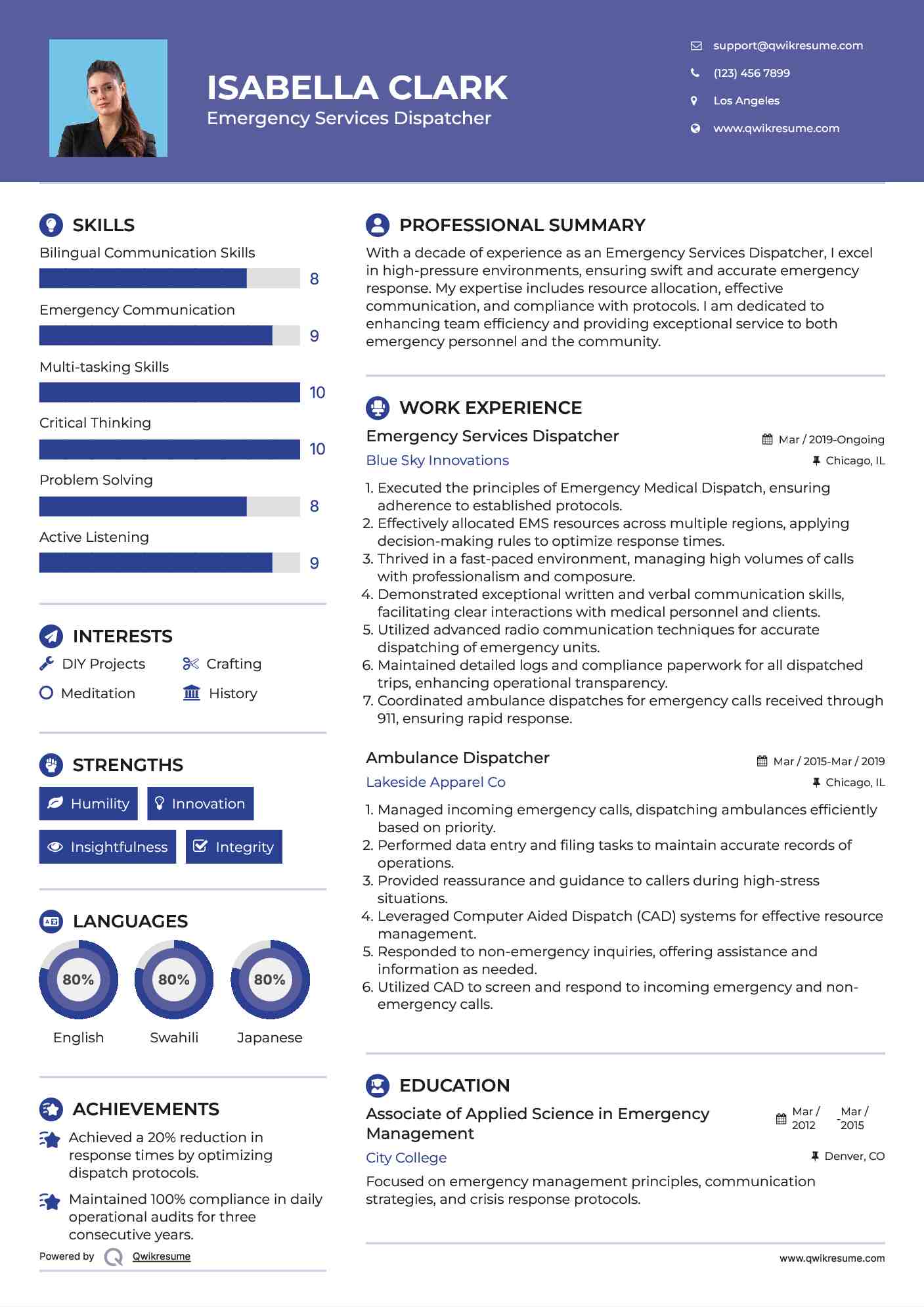 10 Ambulance Dispatcher Resume - Ambulance Dispatcher 1652705018 Pdf 