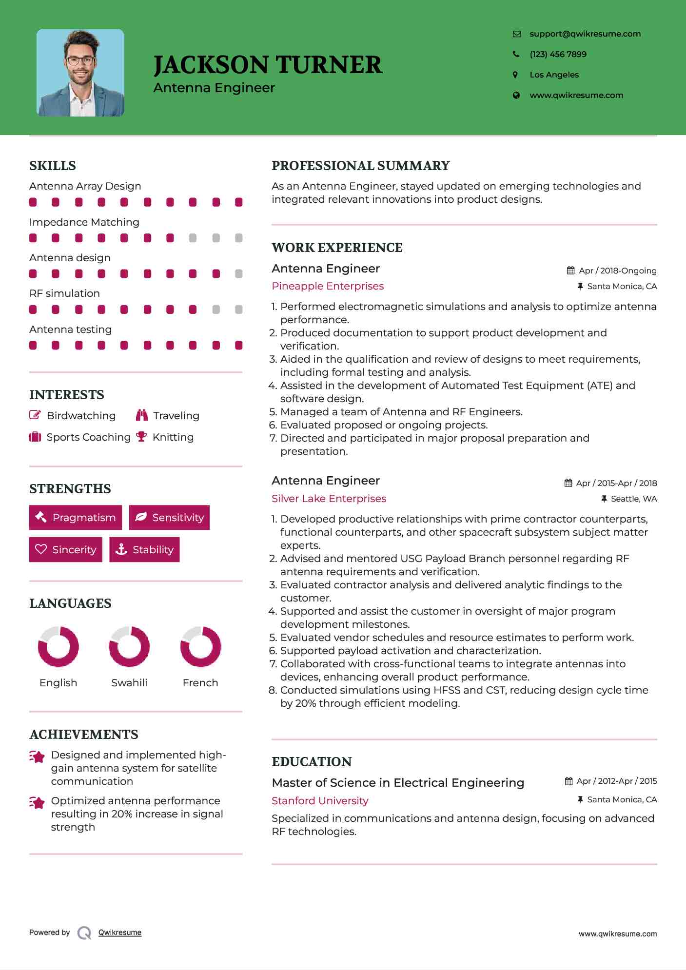  Antenna Engineer Resume Template