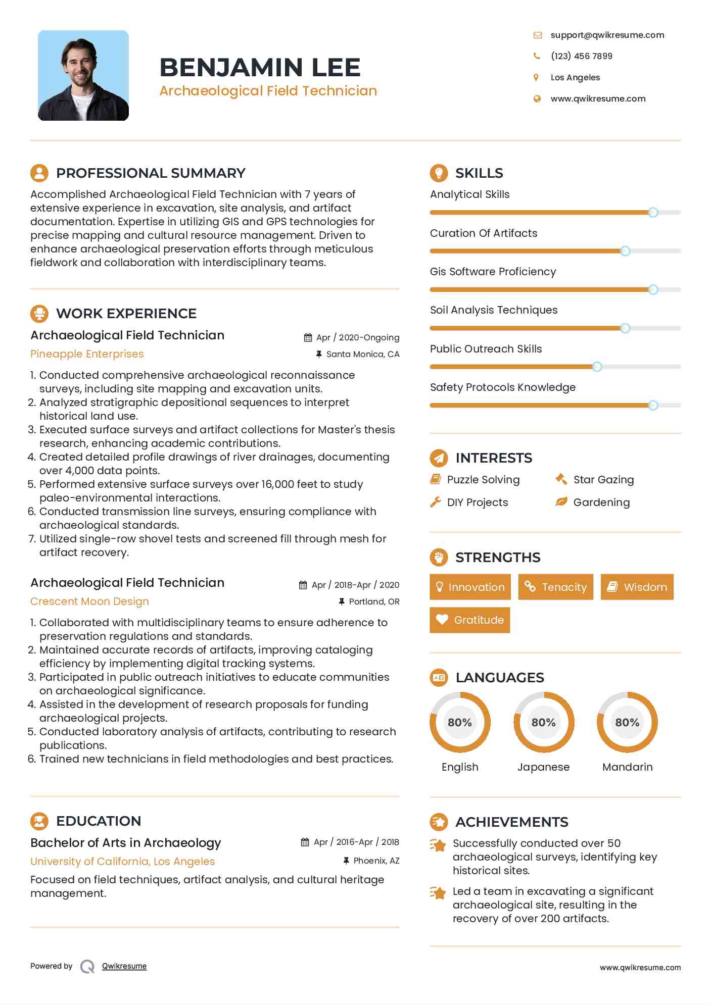 10 Archaeological Technician Resume Samples Templates For 2026 10 Archaeological Technician Resume Samples Templates For 2026