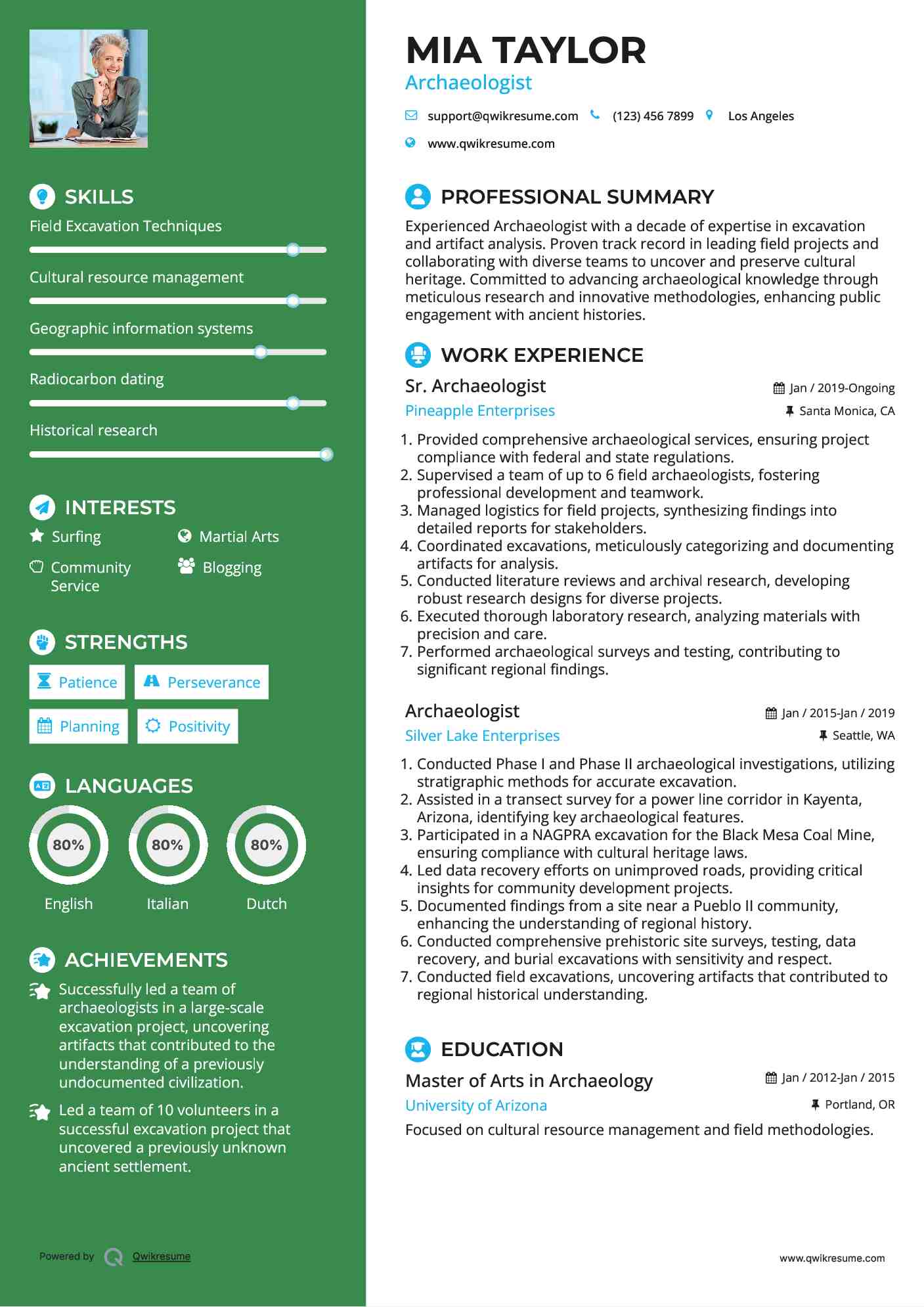 10 Archaeologist Resume Samples Templates For 2026 10 Archaeologist Resume Samples Templates For 2026