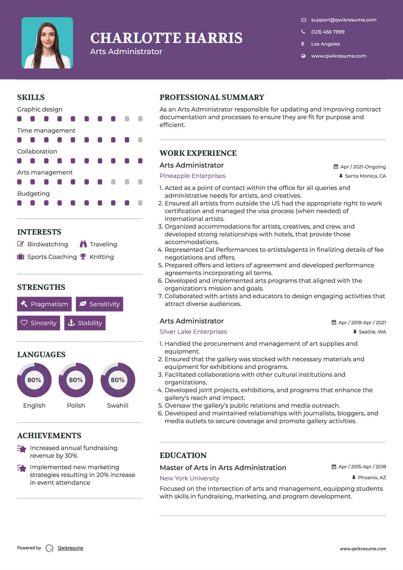 10 Arts Administrator Resume Samples - Arts Administrator 1726224195 Pdf 