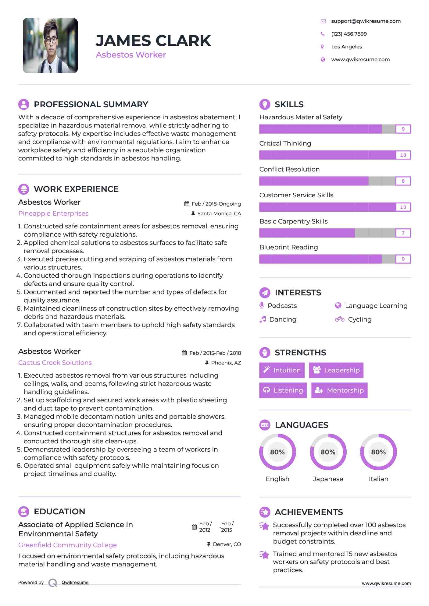 10 Asbestos Worker Resume Samples - Asbestos Worker 1591419681 Pdf 