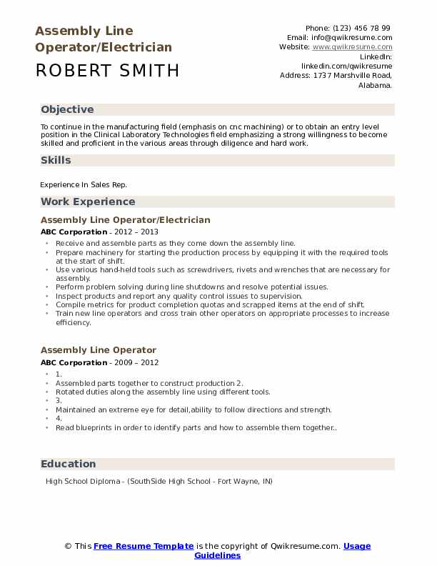 Assembly Line Worker Job Description, What Is An Assembly Worker Employ