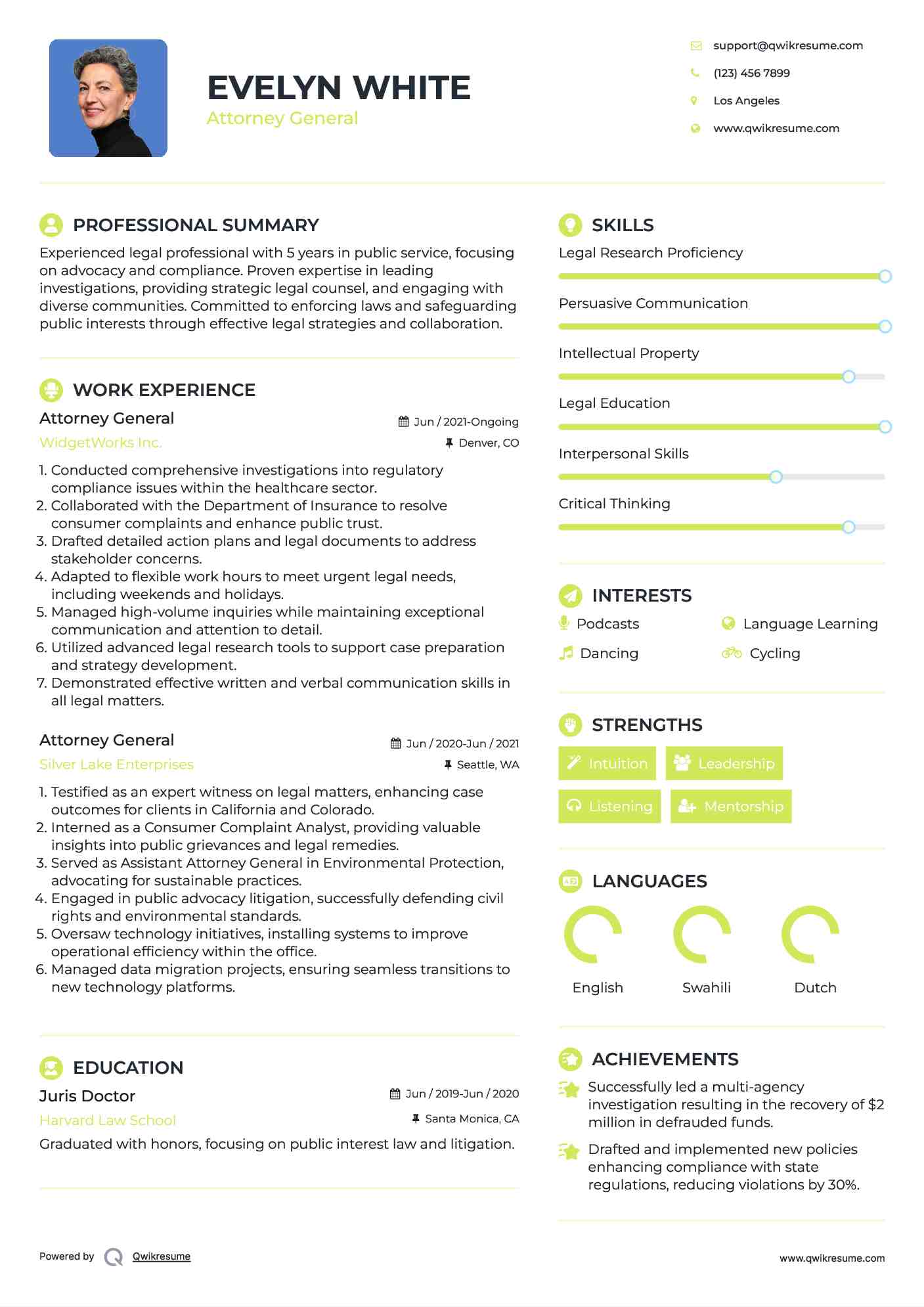 10 Attorney General Resume Samples - Attorney General 1591433929 Pdf