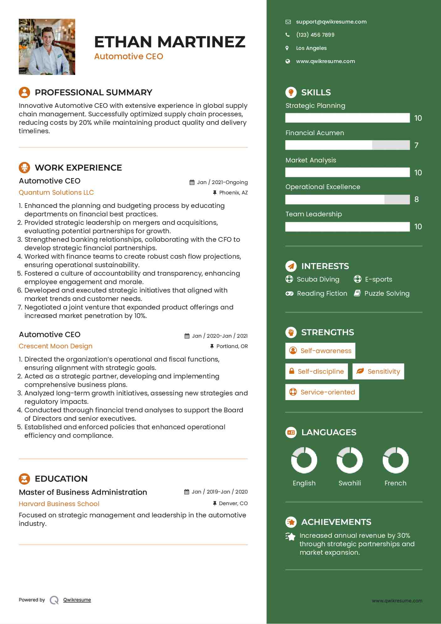 Ceo Resume - Automotive Ceo 1675933045 Pdf
