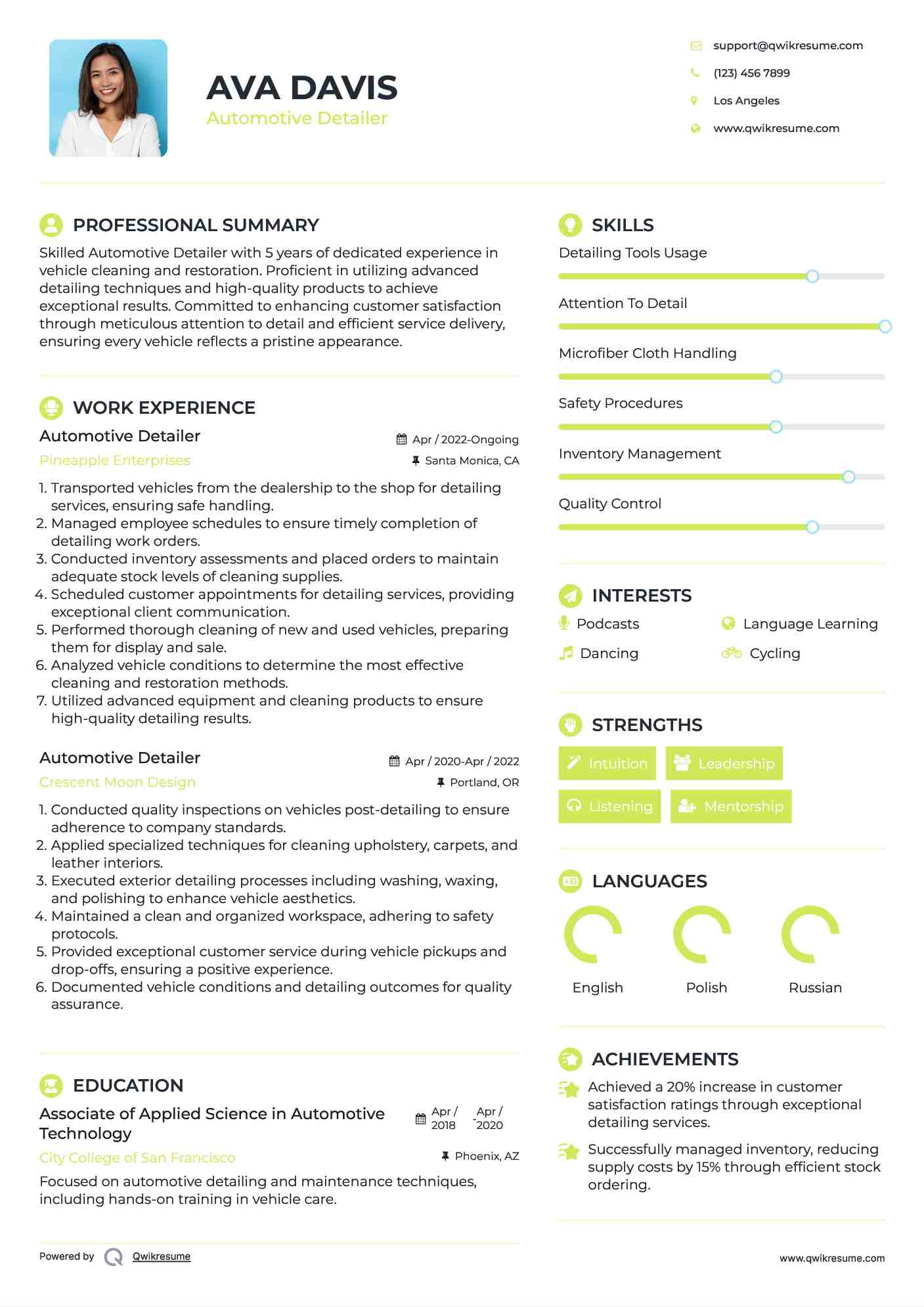 10 Automotive Detailer Resume - Automotive Detailer 1568885903 Pdf 