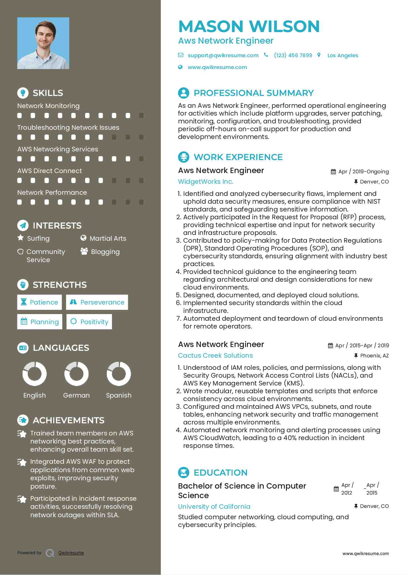 10+ Aws Network Engineer Resume Samples & Templates for 2025