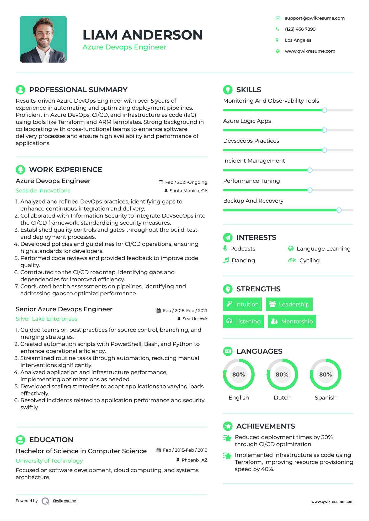 Azure Devops Engineer Resume Sample