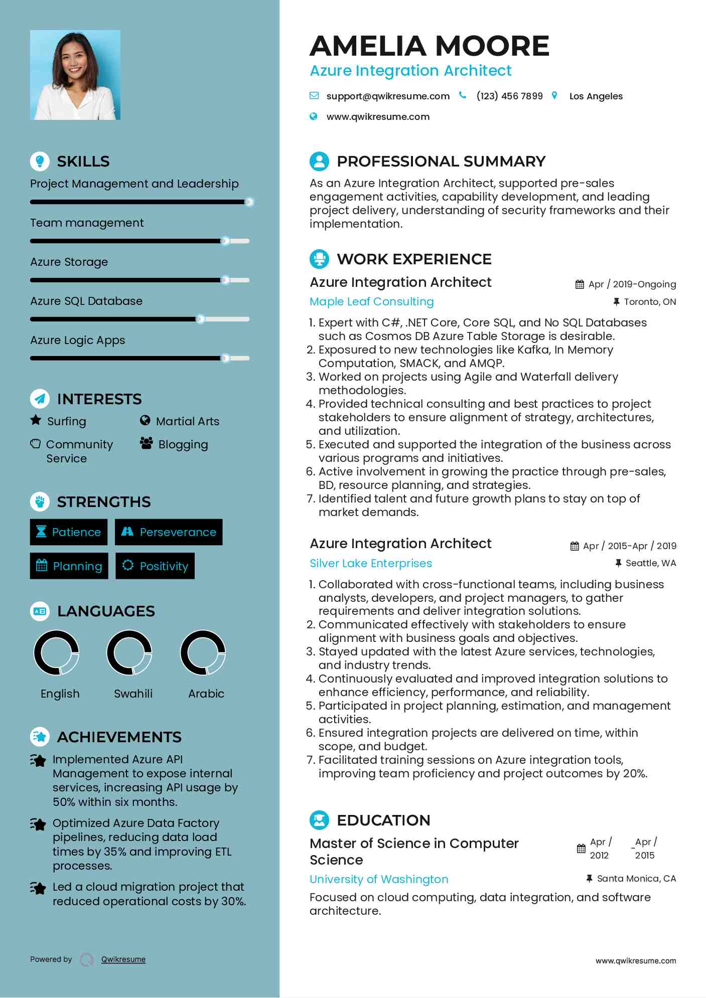 Azure Integration Architect Resume Template