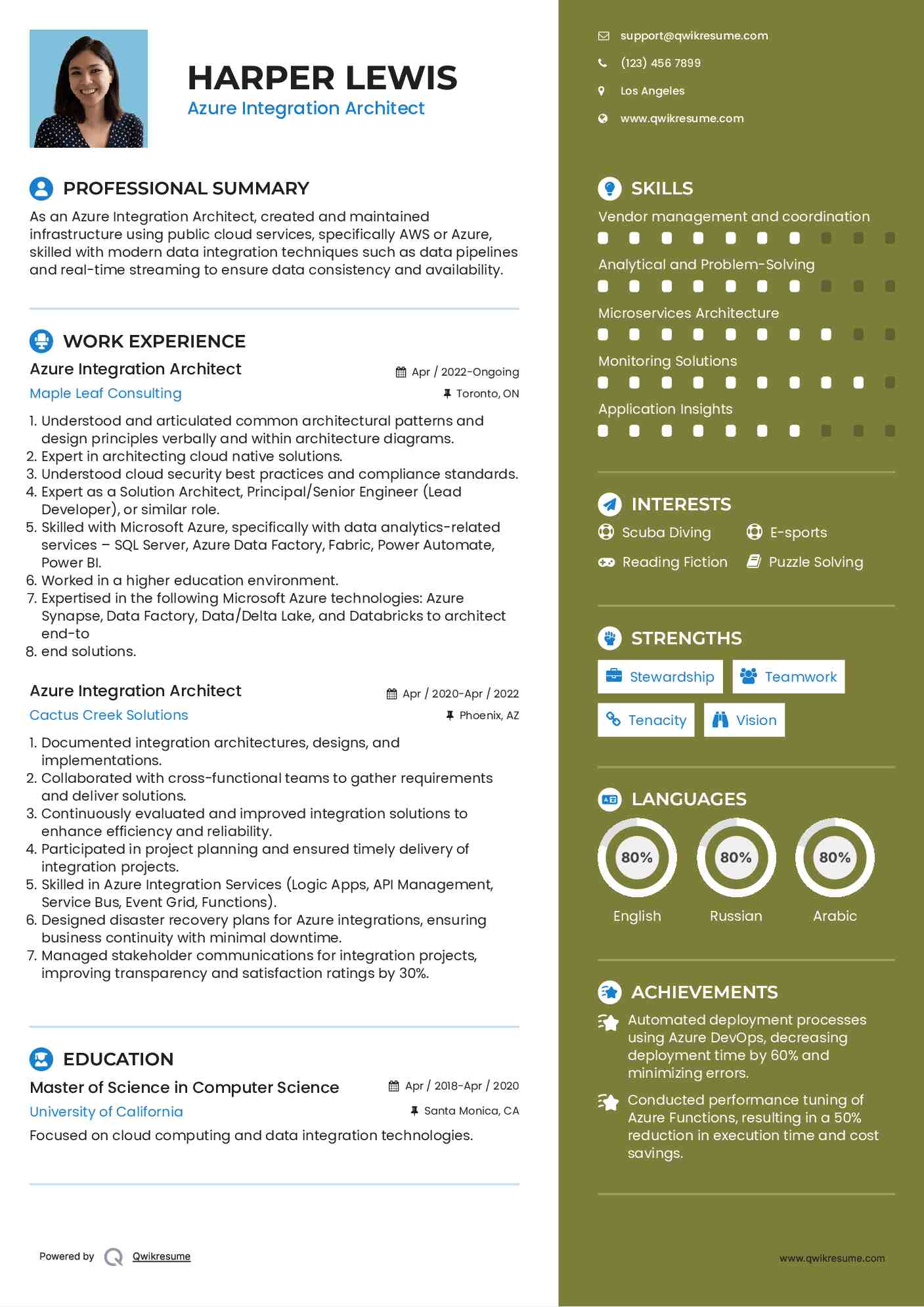 Azure Integration Architect Resume Template