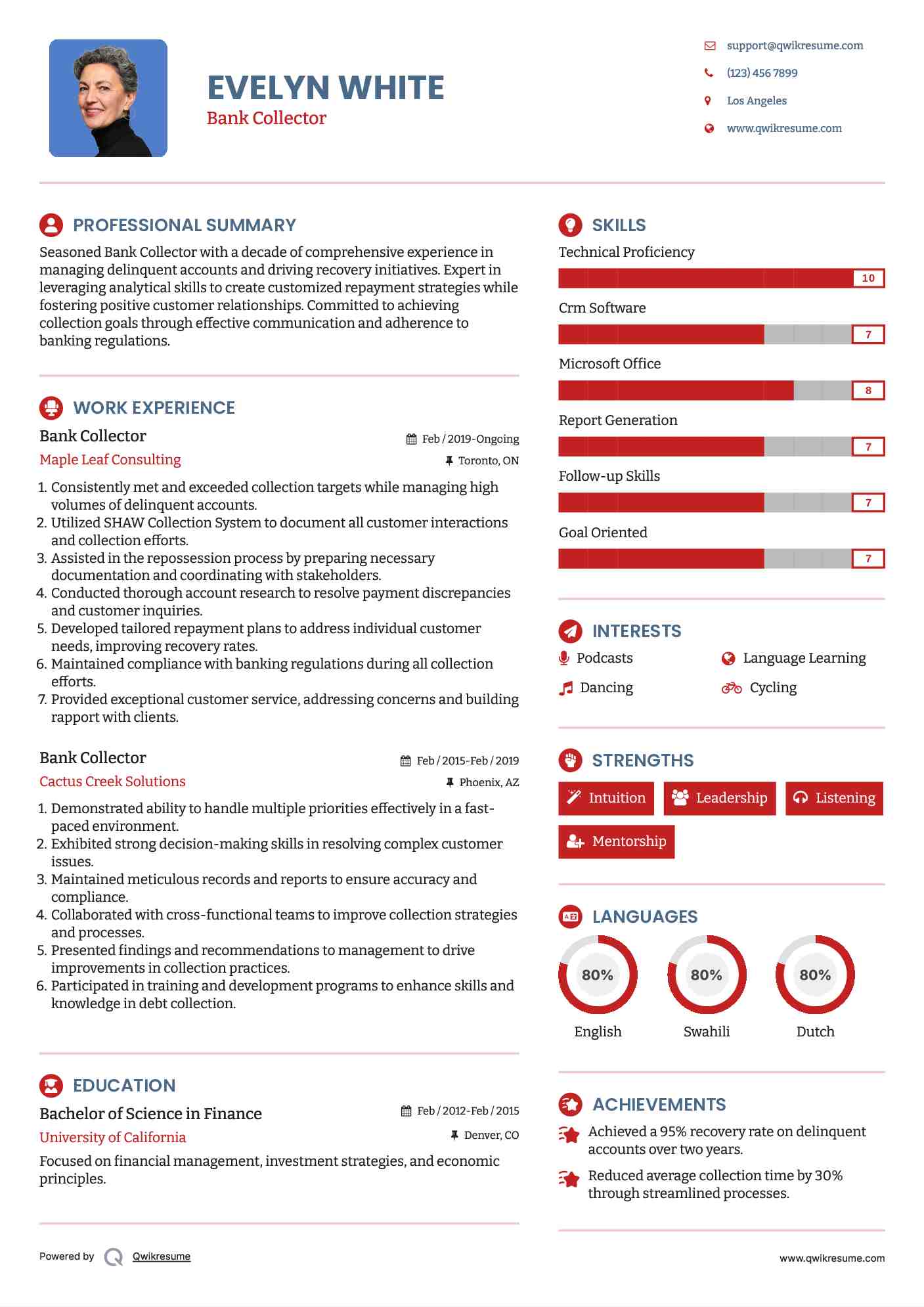 10 Bank Collector Resume Samples - Bank Collector 1677936499 Pdf