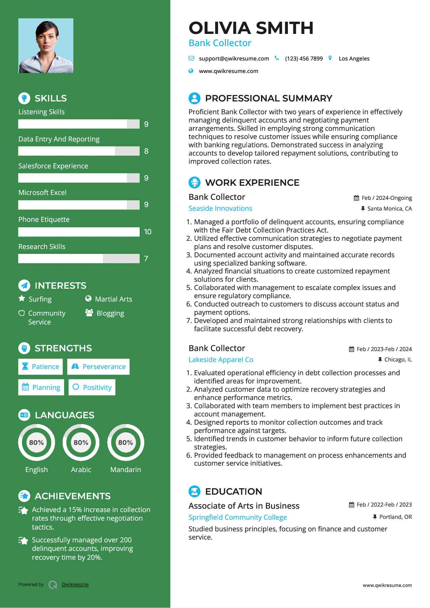 10 Bank Collector Resume Samples - Bank Collector 1677936597 Pdf