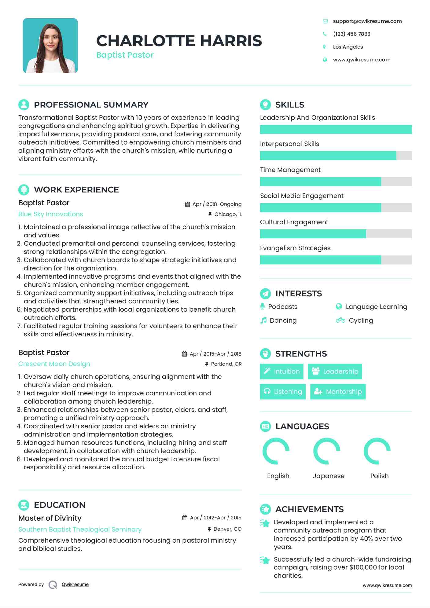10 Baptist Pastor Resume Samples - Baptist Pastor 1678371569 Pdf