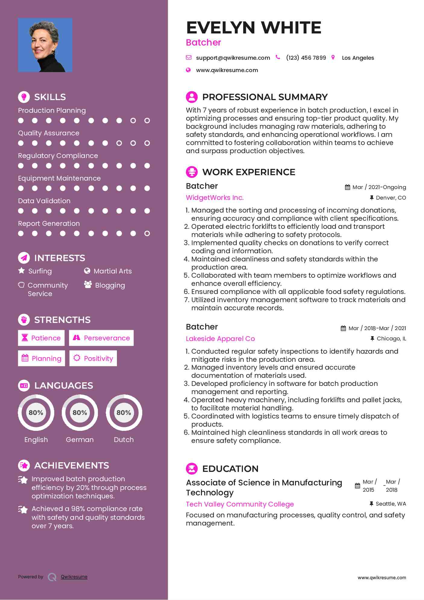 Batcher Resume Model