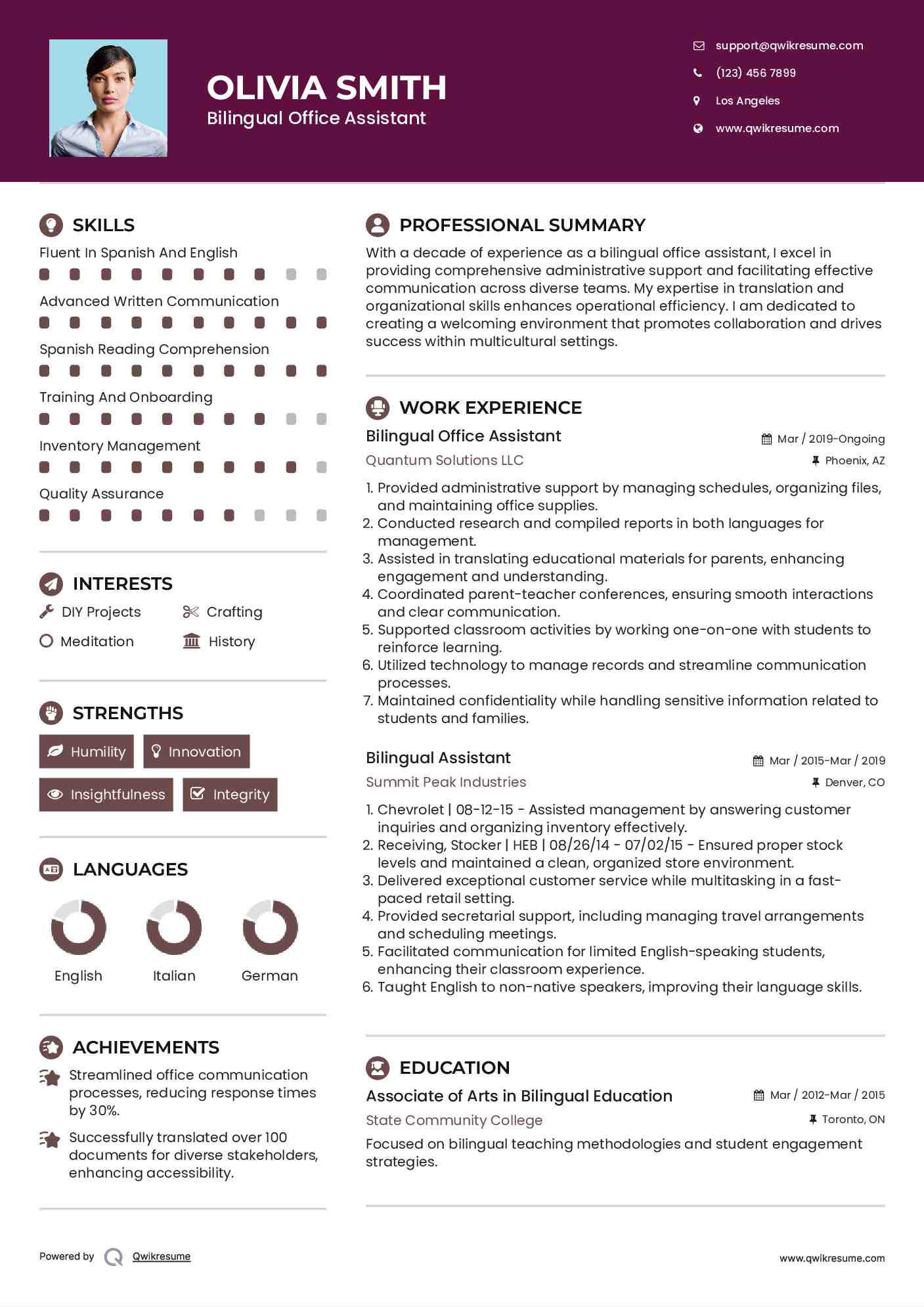 10 Bilingual Assistant Resume - Bilingual Assistant 1666346723 Pdf 