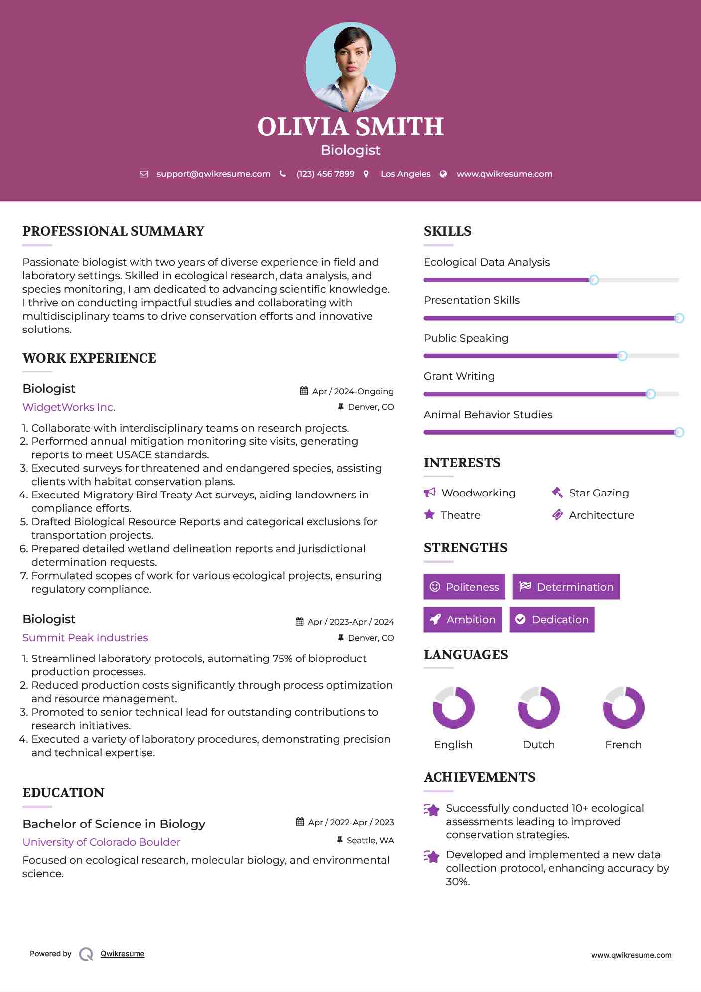 10 Biologist Resume Samples amp - Biologist 1574421366 Pdf 