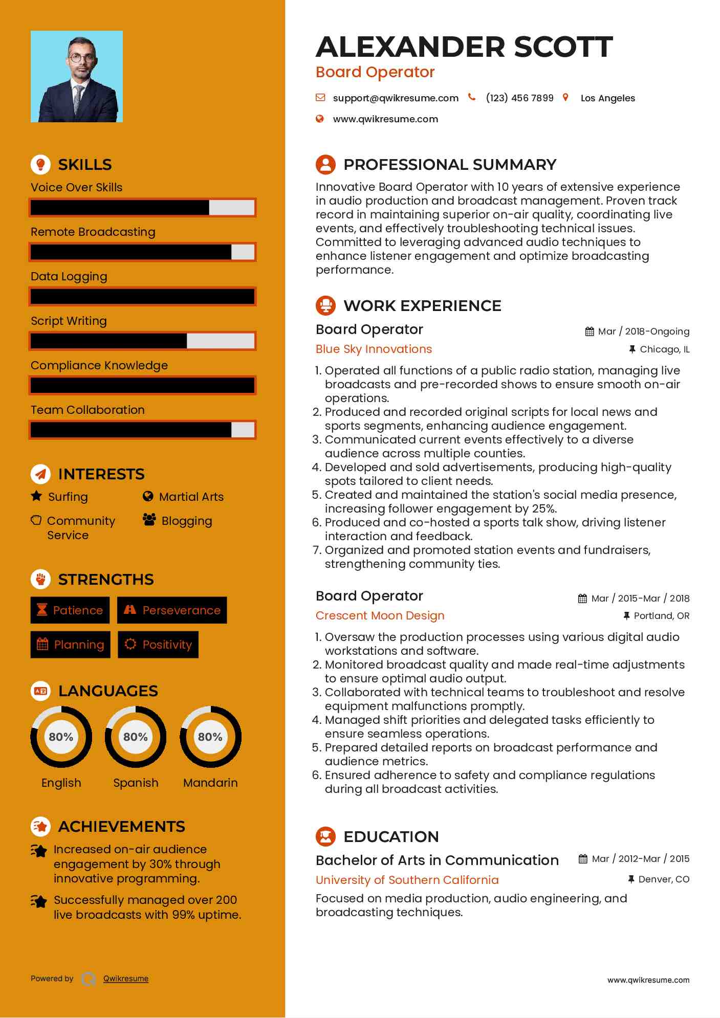 Board Operator Resume Samples QwikResume