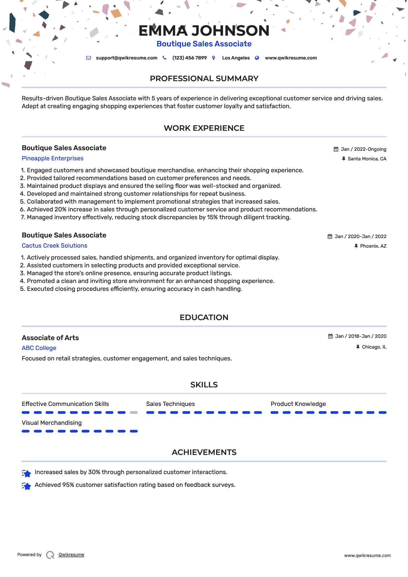 boutique-sales-associate-resume-samples-qwikresume