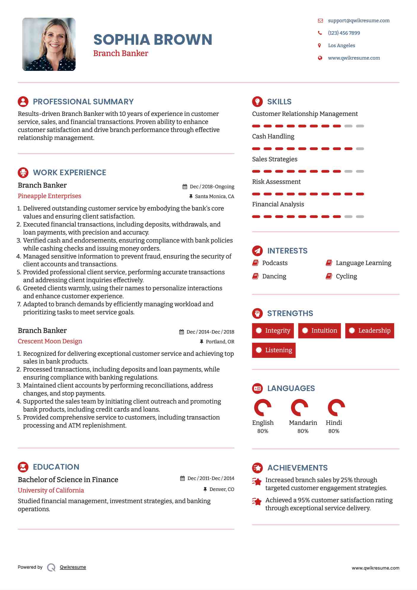 10 Branch Banker Resume Samples - Branch Banker 1591679954 Pdf 