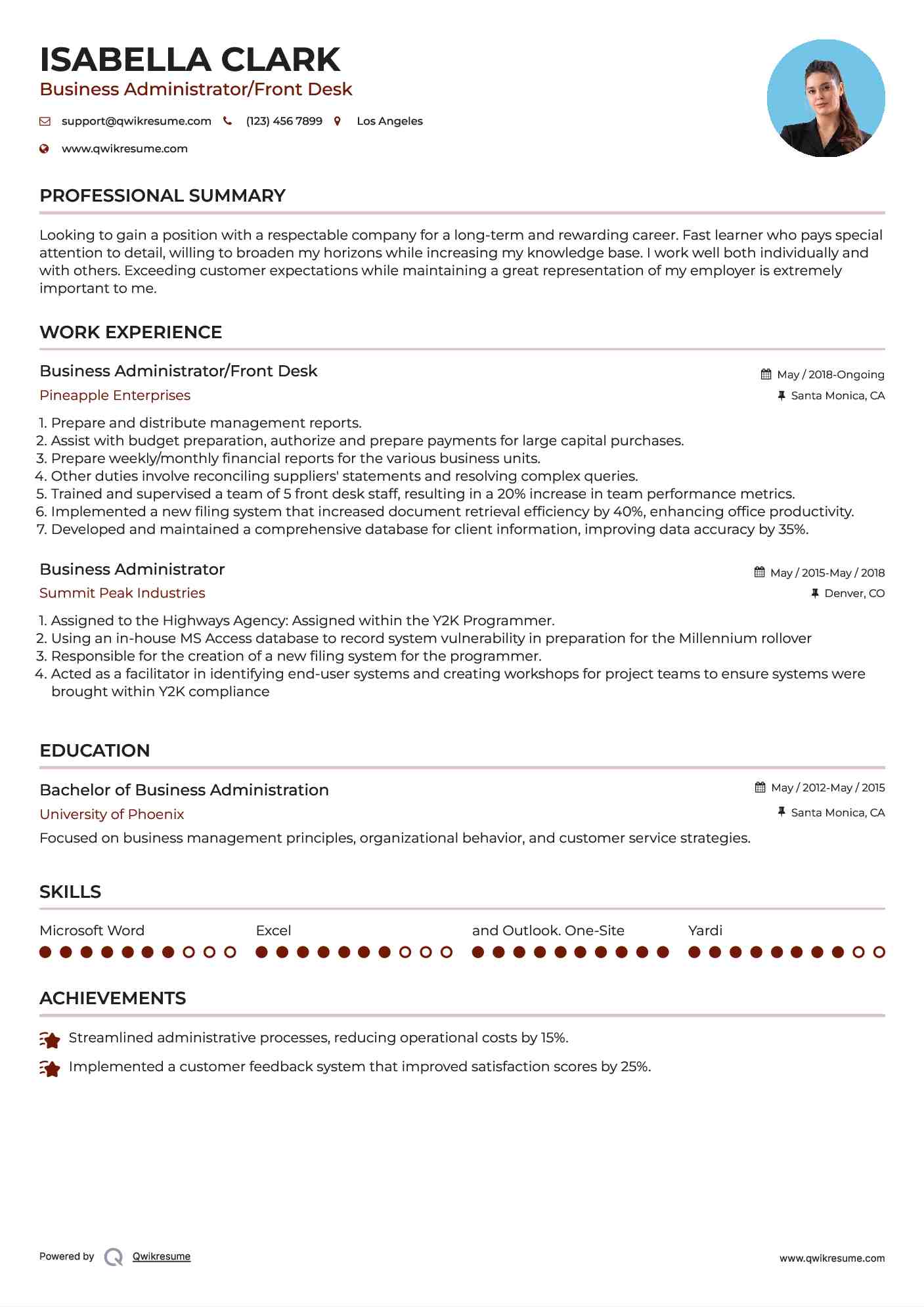10 Business Administrator Resume - Business Administrator 1559192439 Pdf 