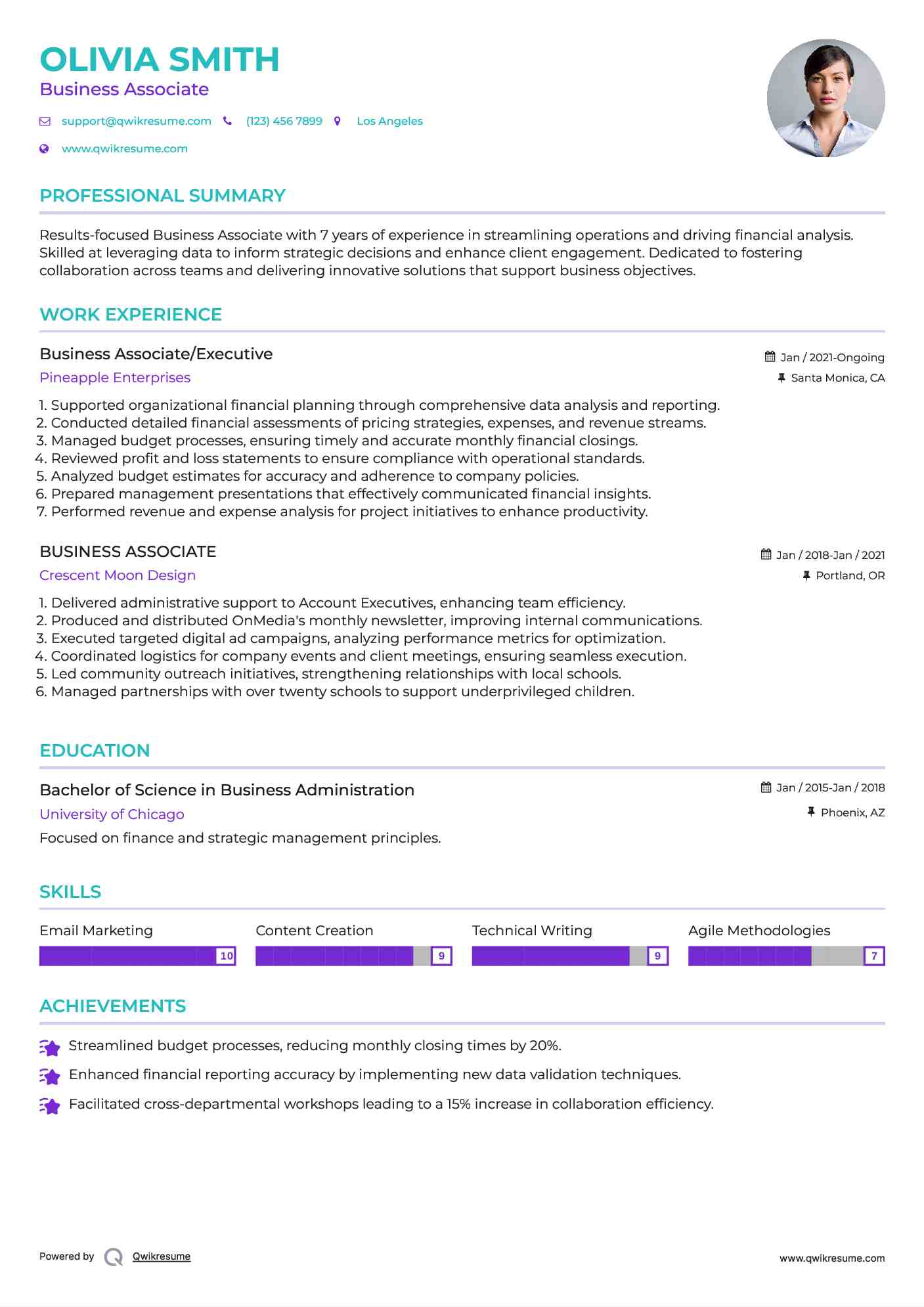 10+ Business Associate Resume Samples & Templates for 2025
