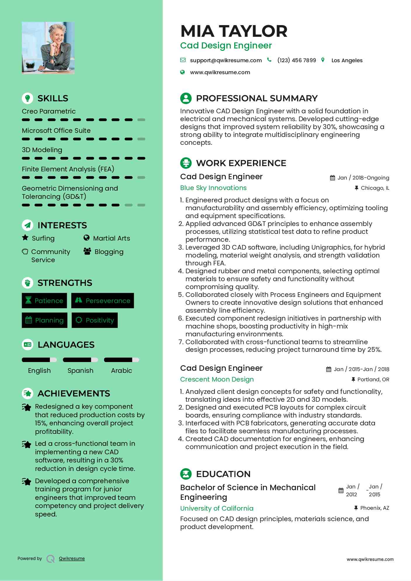 Cad Design Engineer Resume Model