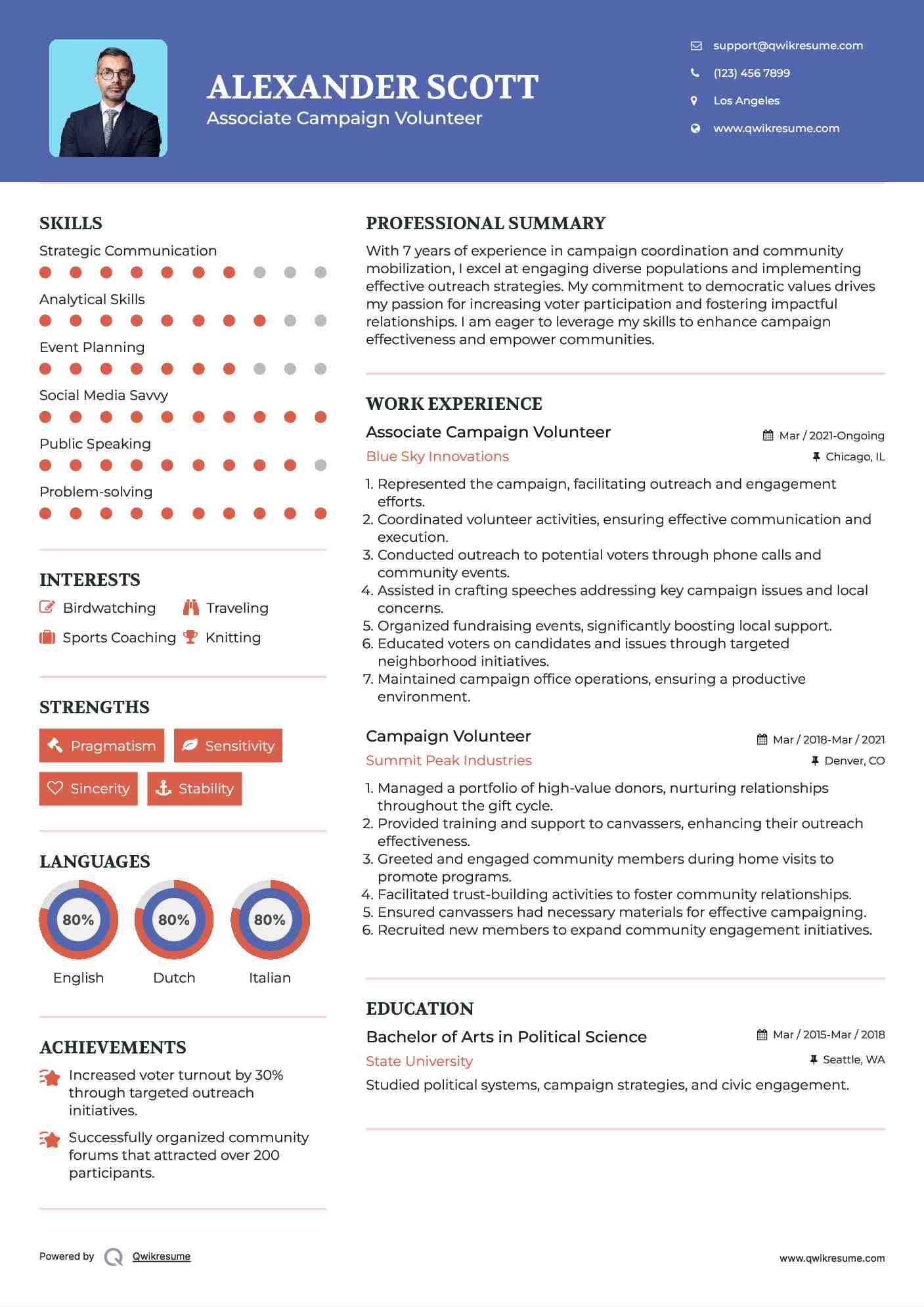 10 Campaign Volunteer Resume Samples - Campaign Volunteer 1602775162 Pdf