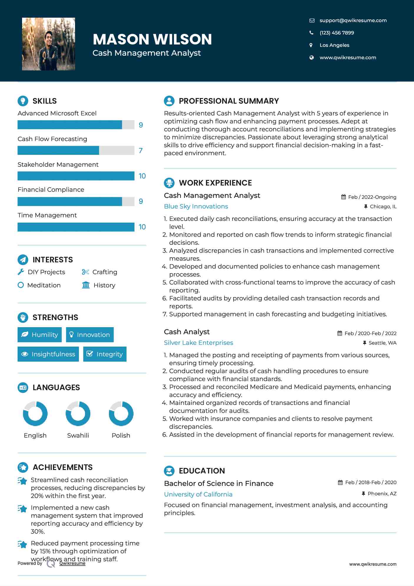 Cash Analyst Resume Samples Qwikresume Cash Analyst Resume Samples Qwikresume