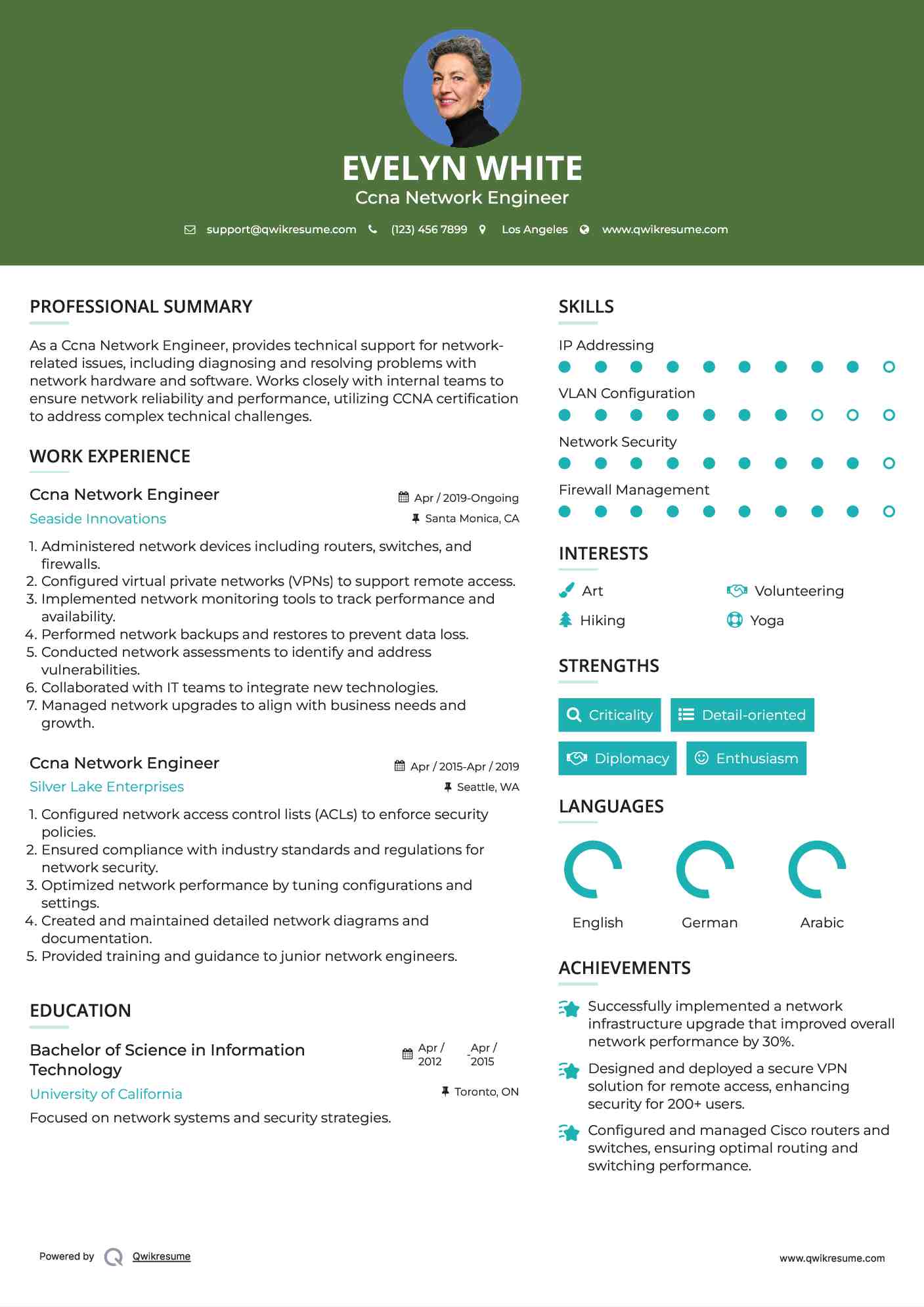 Ccna Network Engineer Resume Template