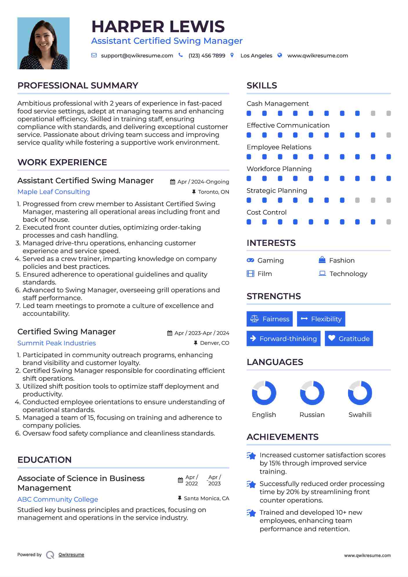 Restaurant Supervisor Job Description