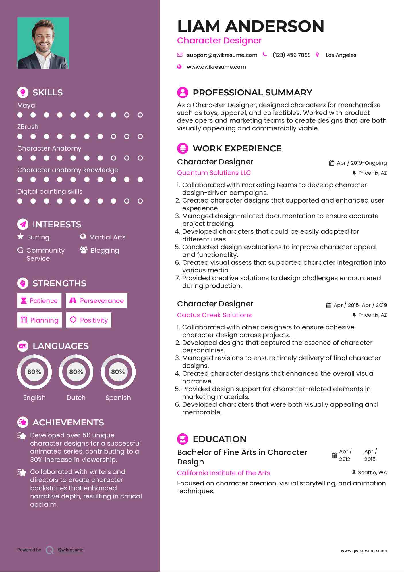 10 Character Designer Resume Samples - Character Designer 1727500030 Pdf 