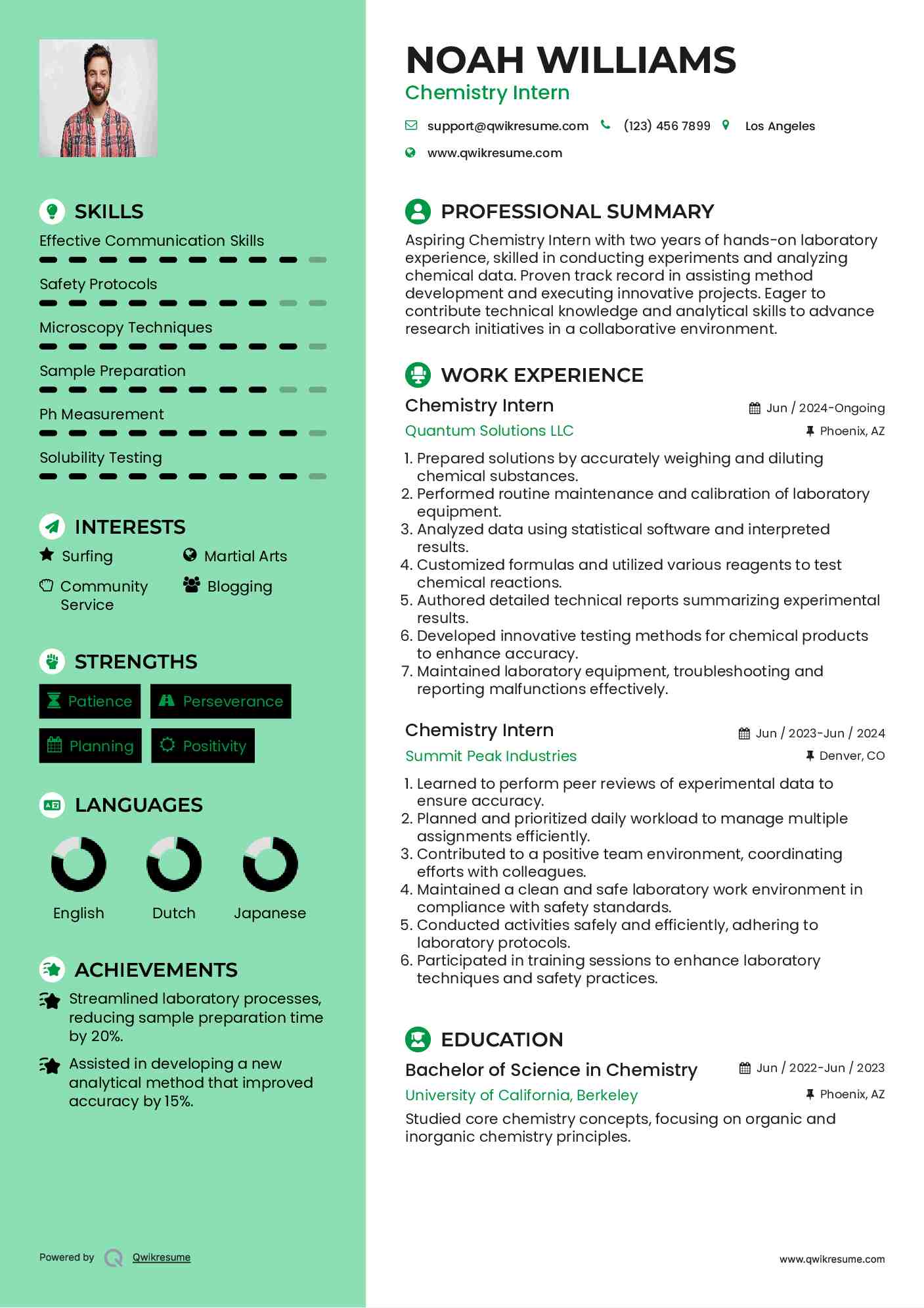 10 Chemistry Intern Resume Samples - Chemistry Intern 1663578579 Pdf 