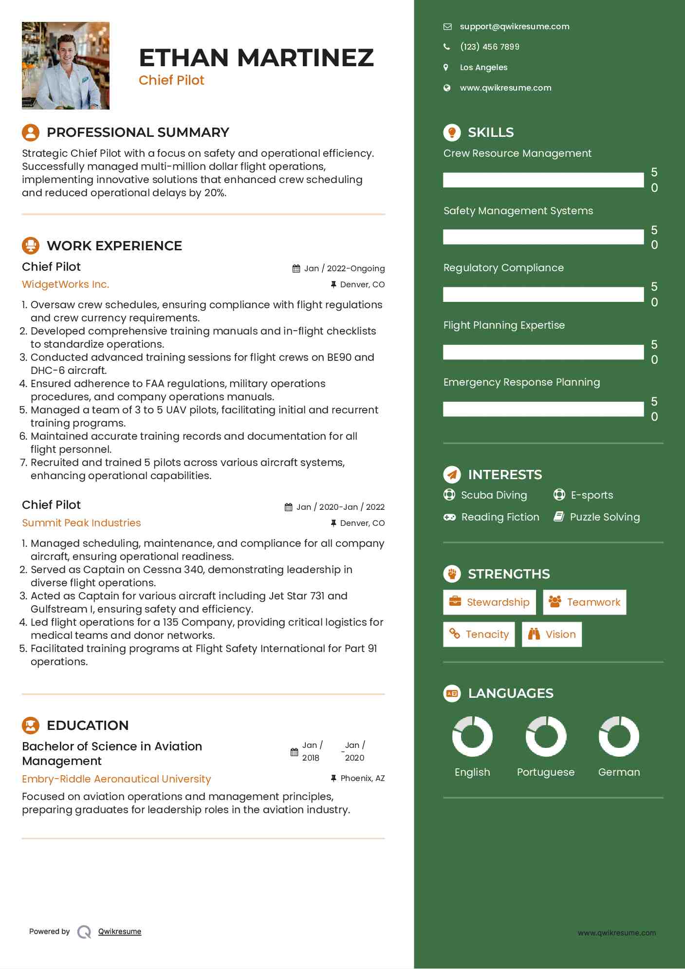 10 Chief Pilot Resume Samples - Chief Pilot 1599837995 Pdf 