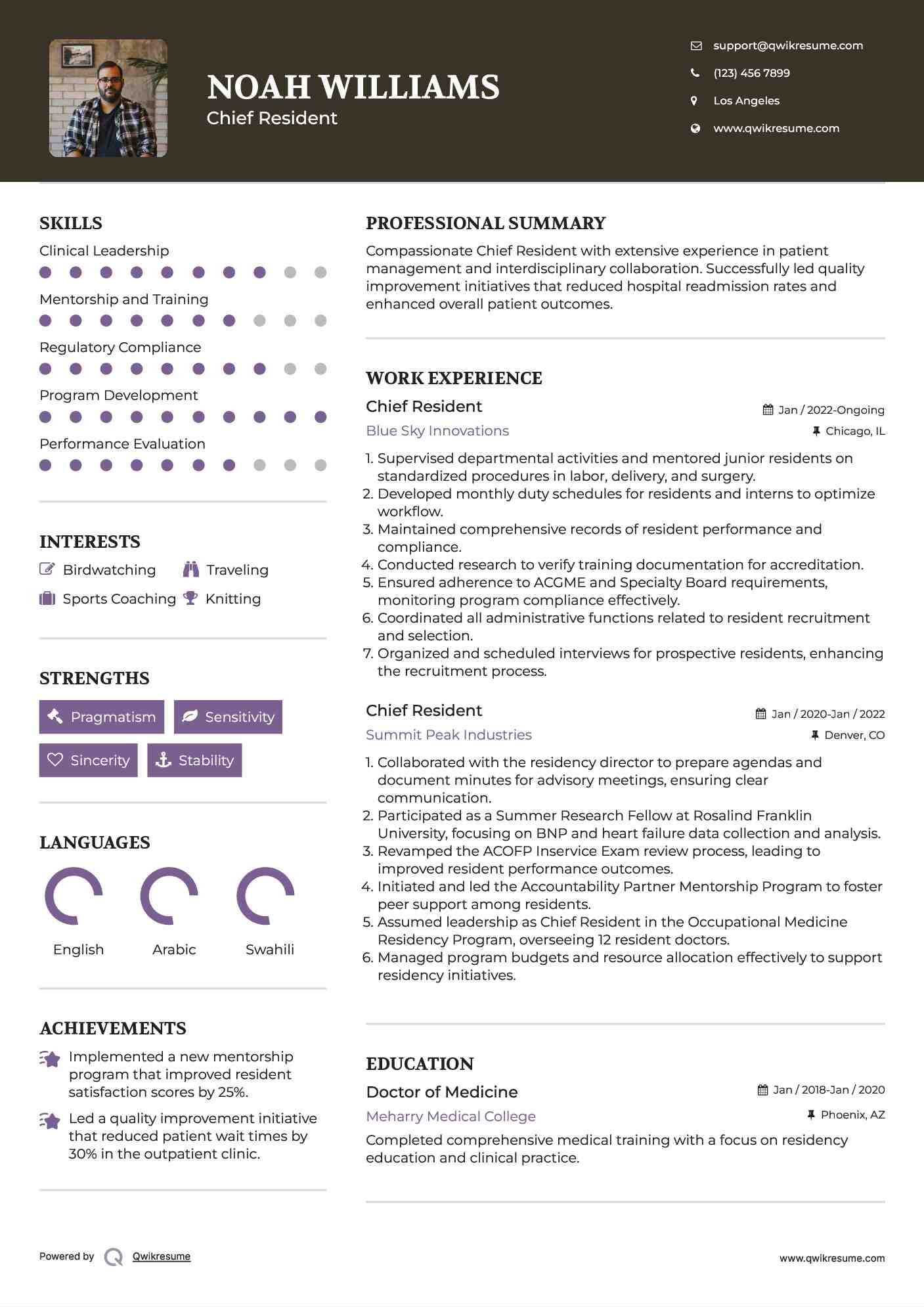 10 Chief Resident Resume Samples - Chief Resident 1602598608 Pdf