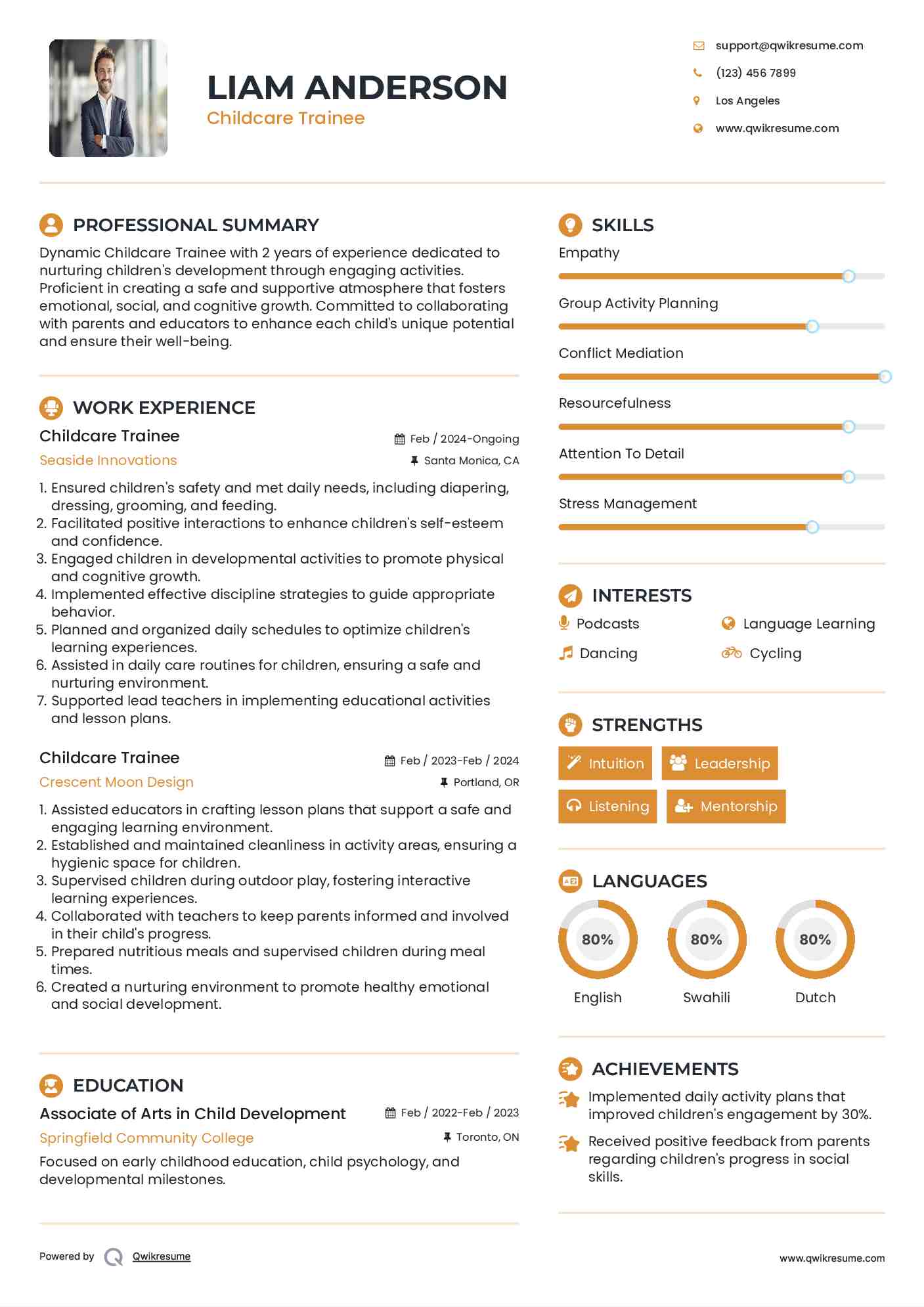 10 Childcare Trainee Resume Samples - Childcare Trainee 1678187583 Pdf 