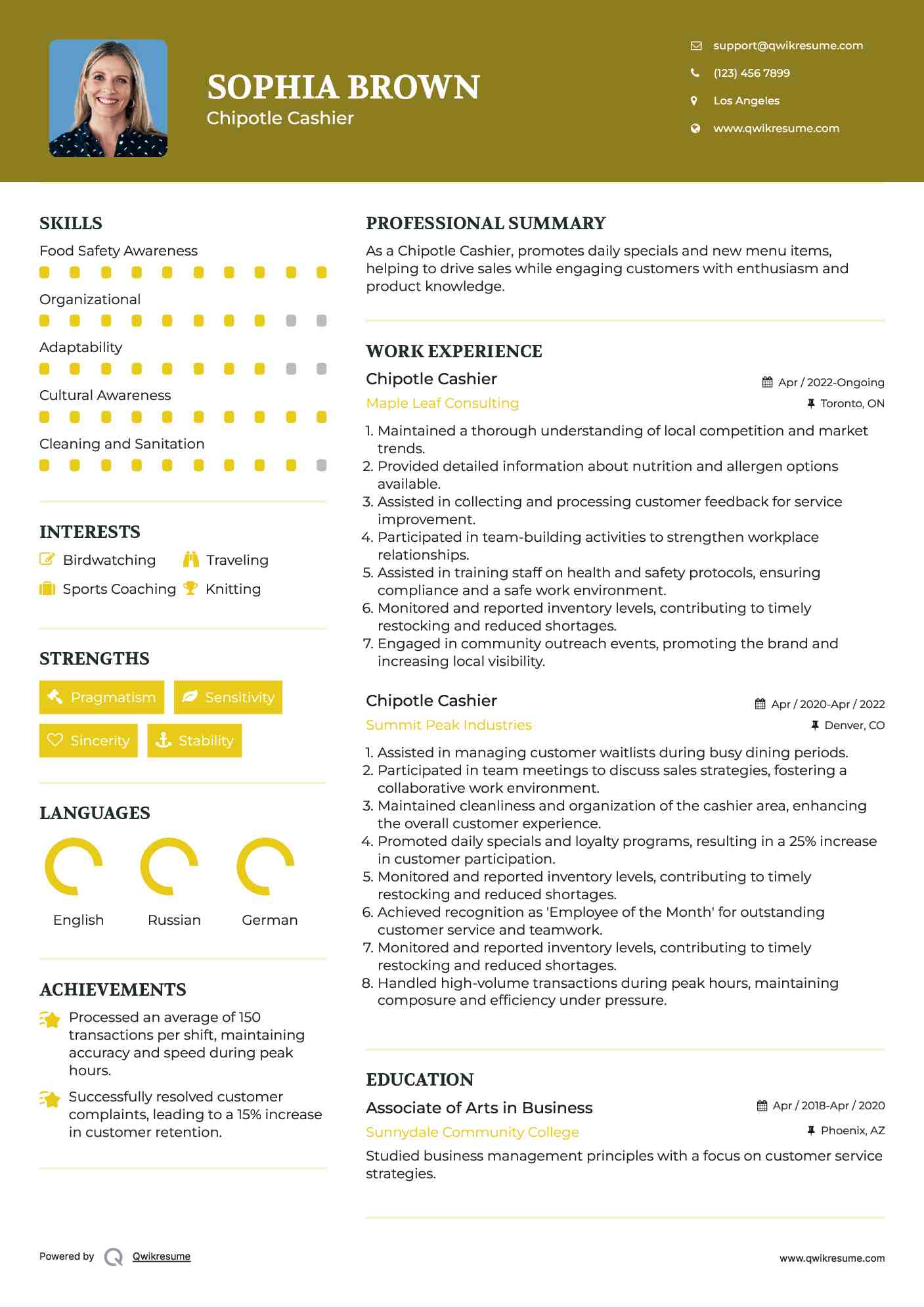 10 Chipotle Cashier Resume Samples - Chipotle Cashier 1730713732 Pdf 