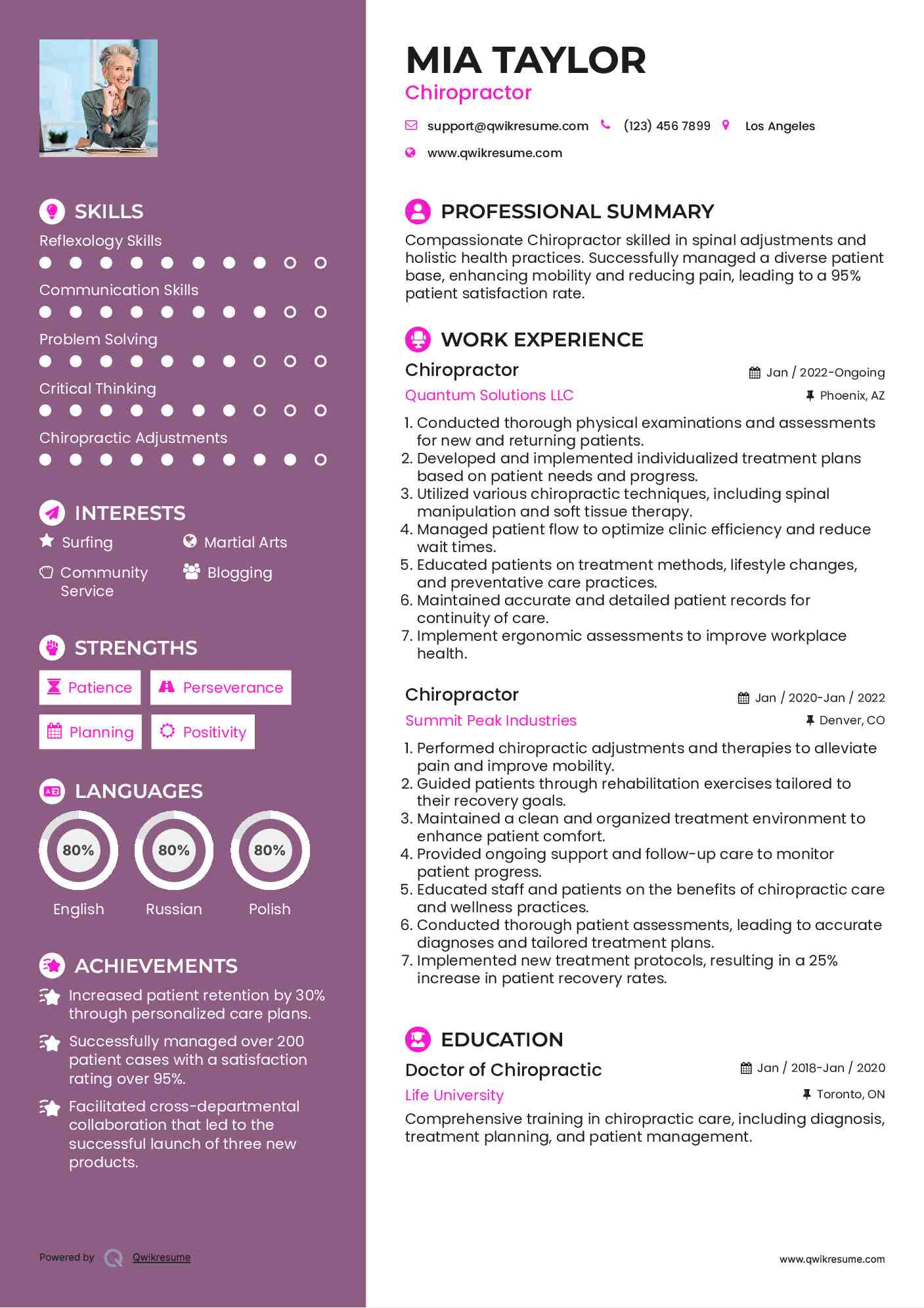 10 Chiropractor Resume Samples - Chiropractor 1577450537 Pdf 