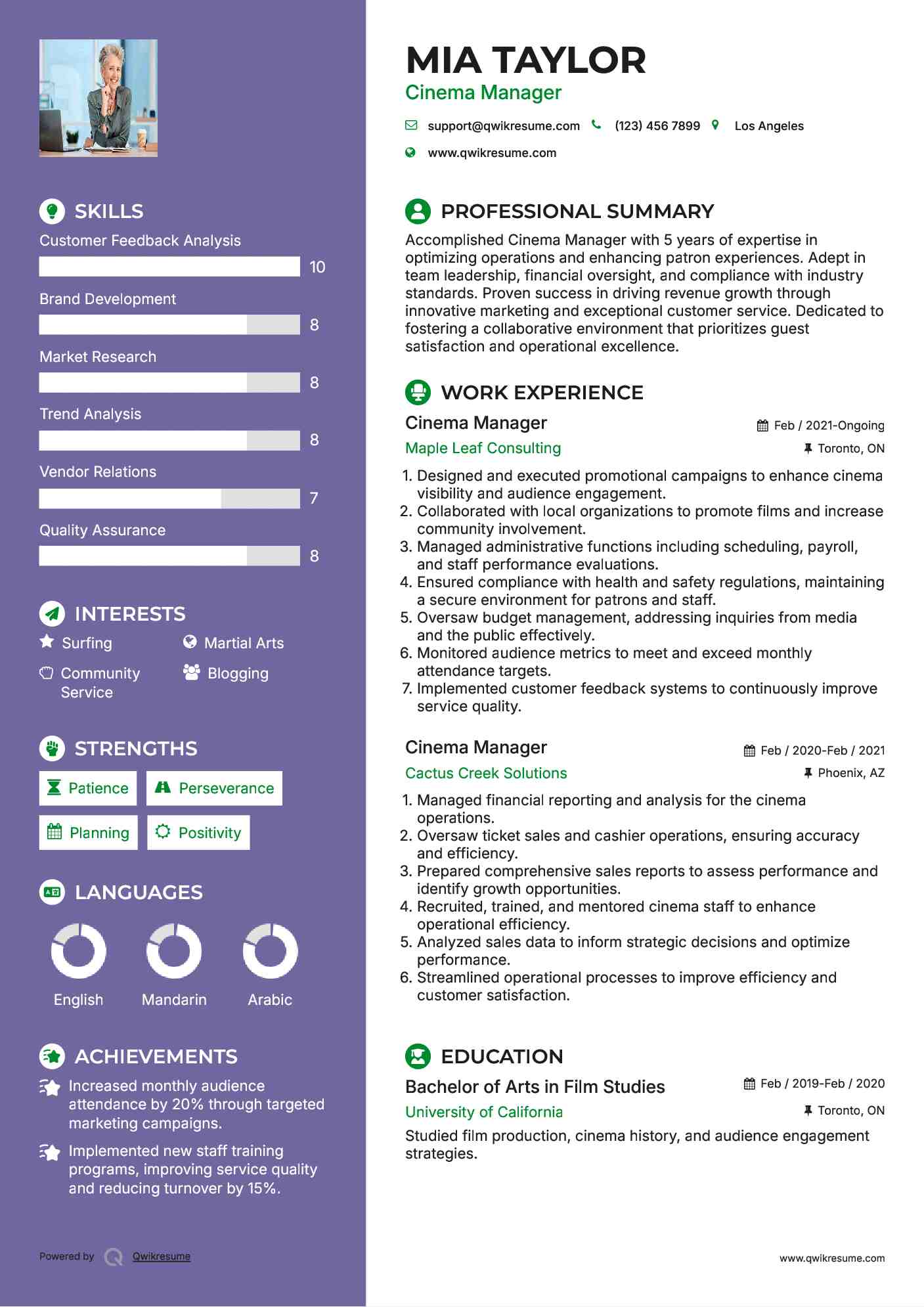 10 Cinema Manager Resume Samples - Cinema Manager 1678193375 Pdf 