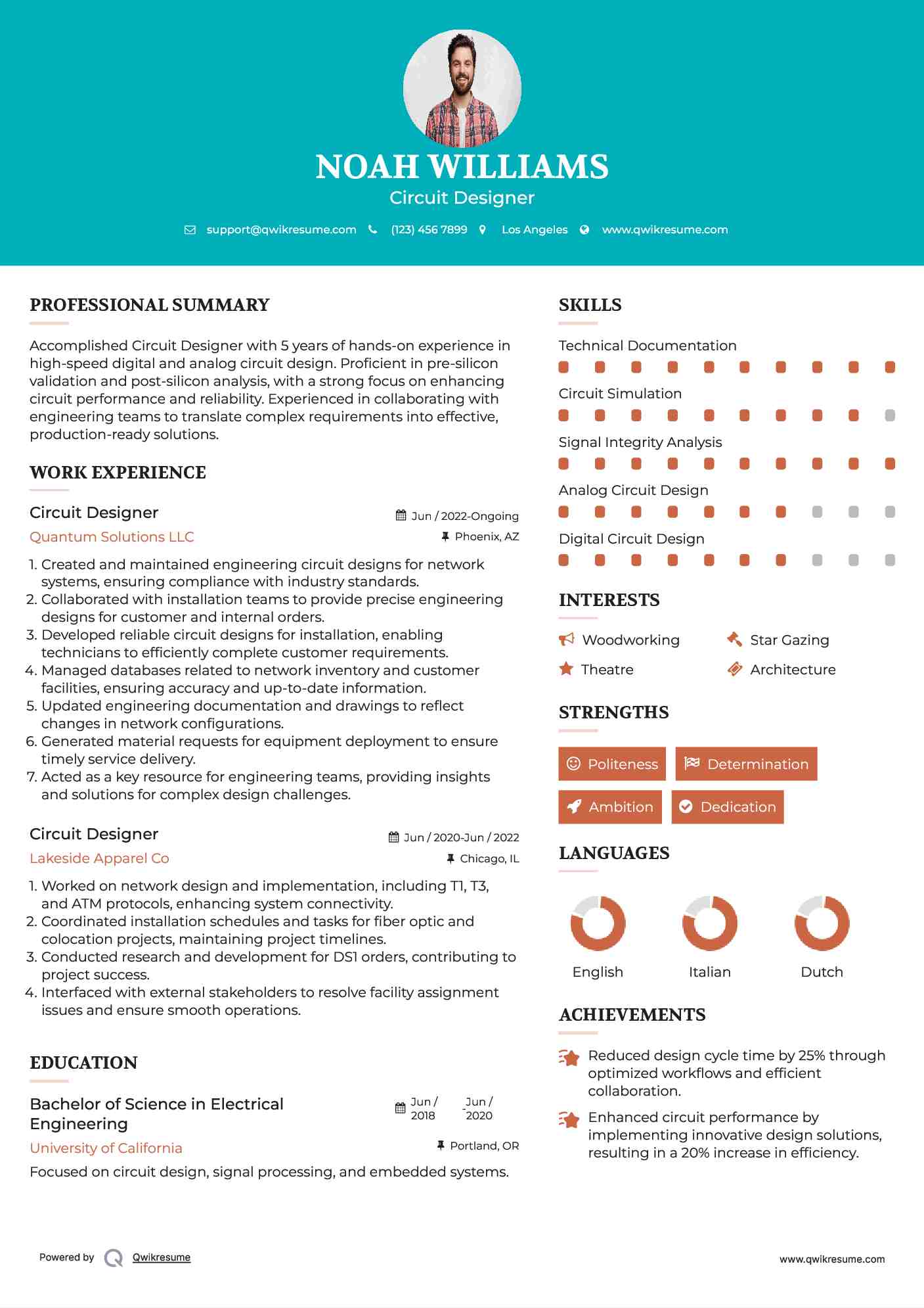 Circuit Designer Resume Model