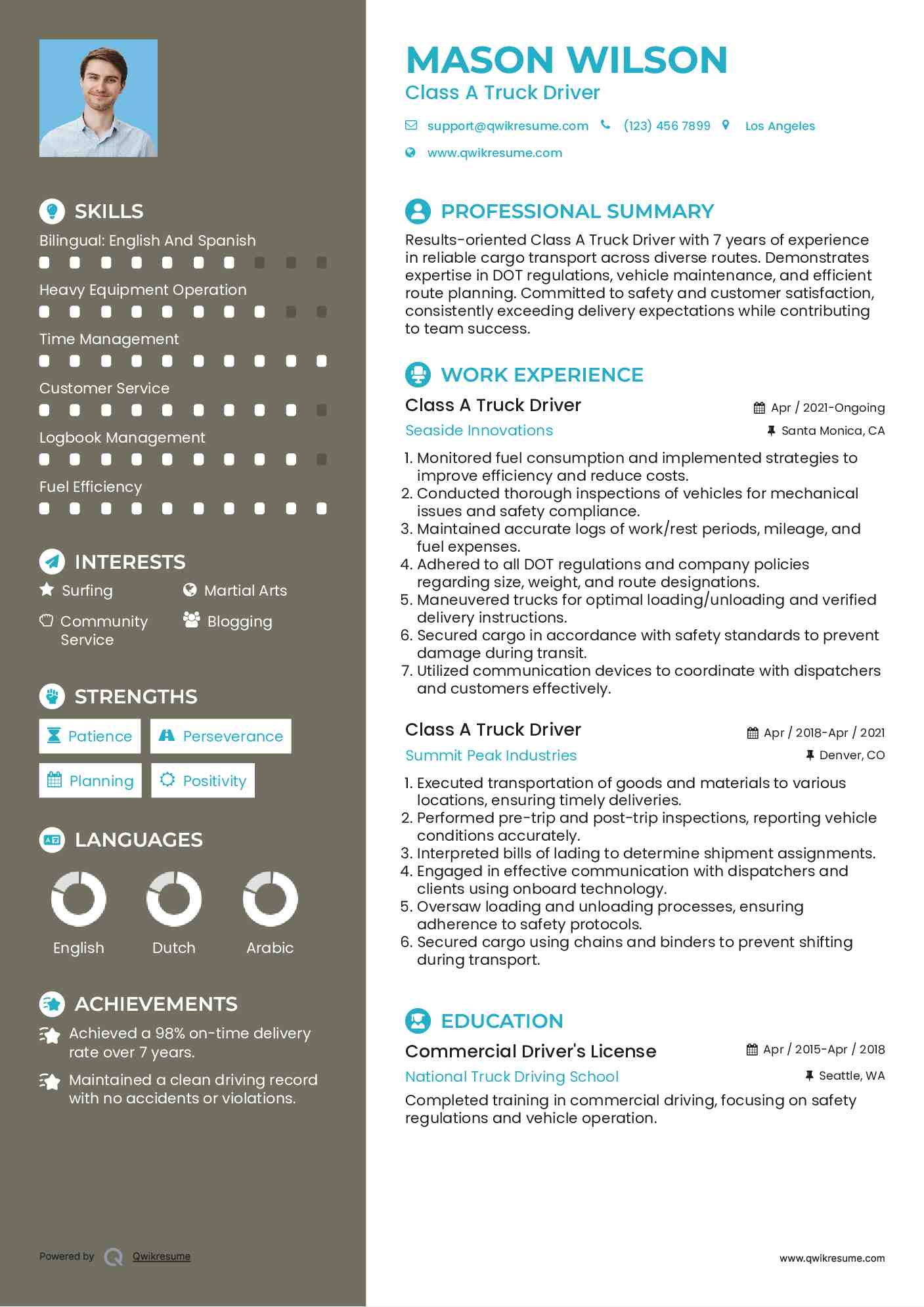 10 Class A Truck Driver Resume - Class A Truck Driver 1569314421 Pdf 