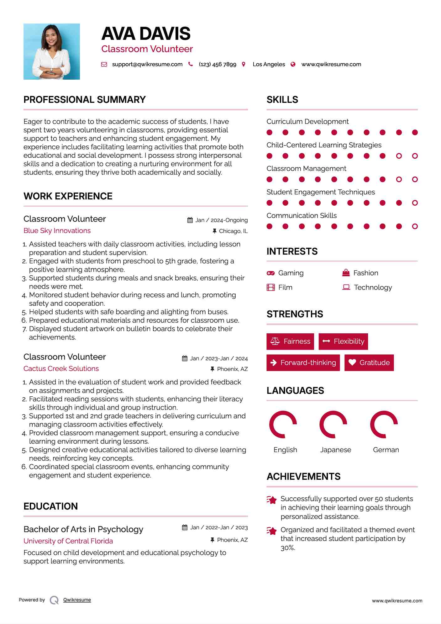 10 Classroom Volunteer Resume - Classroom Volunteer 1594391894 Pdf